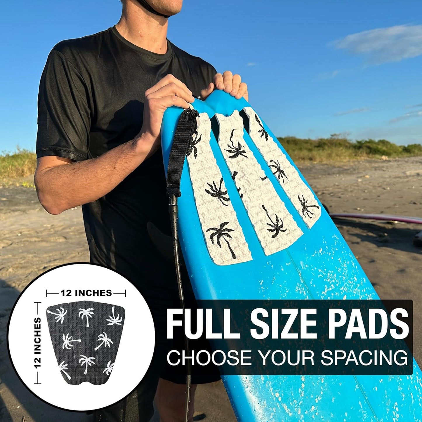 3-Piece Surfboard Traction Pad — Maximum Grip - Image 6