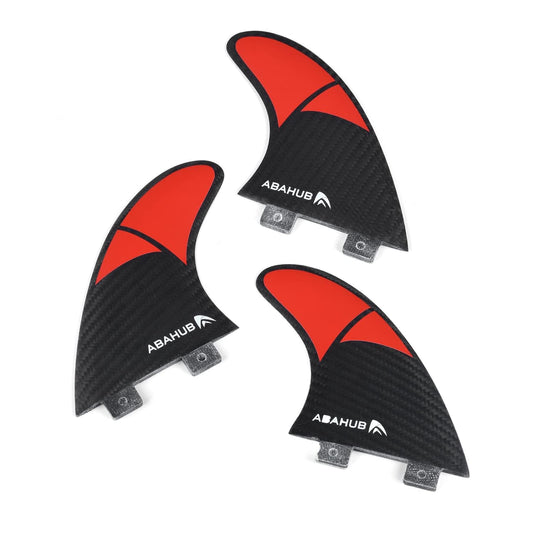 Surfboard Thruster Fins Set with Wax Comb & Fin Key
