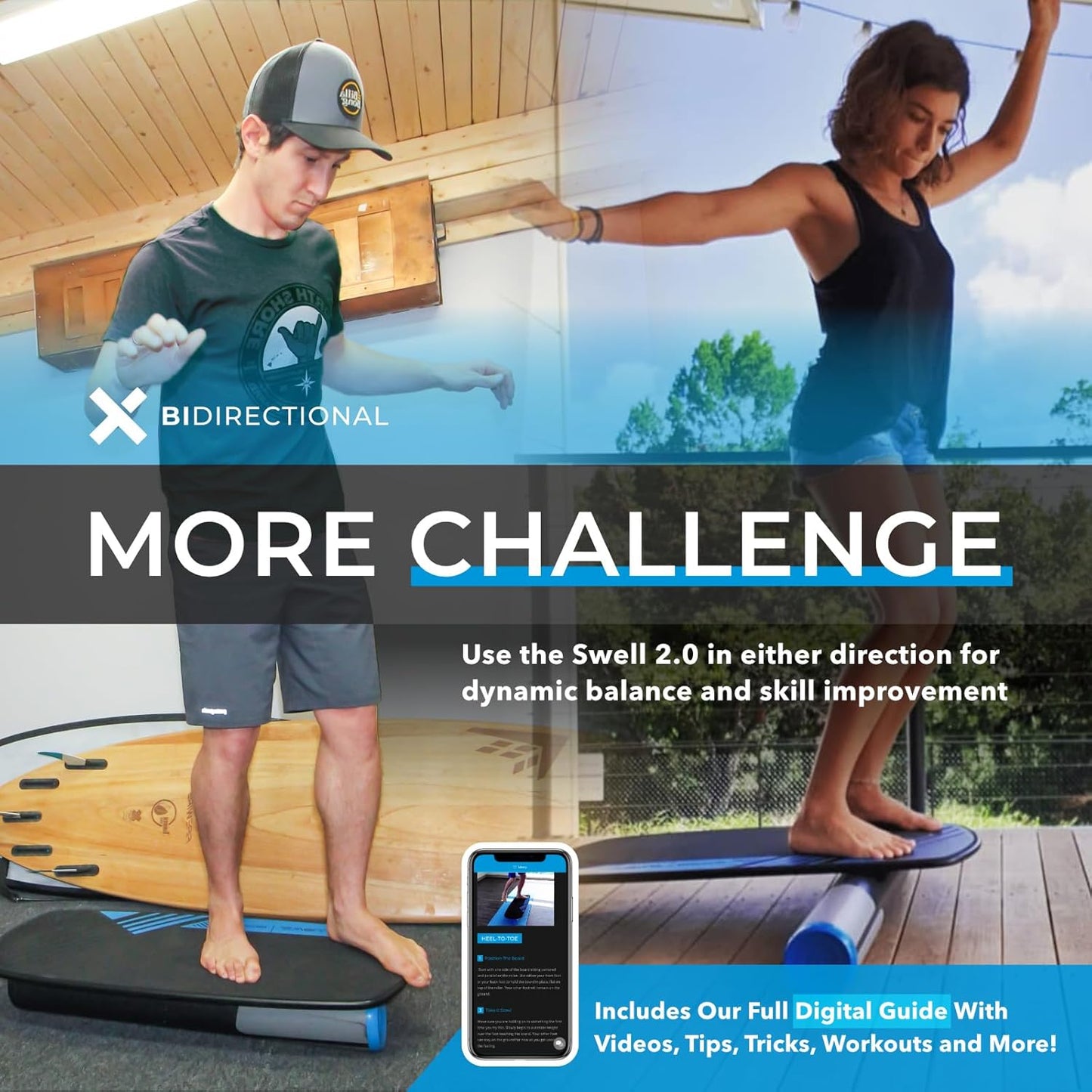 Premium Surf & Paddle Balance Board Trainer - Image 4