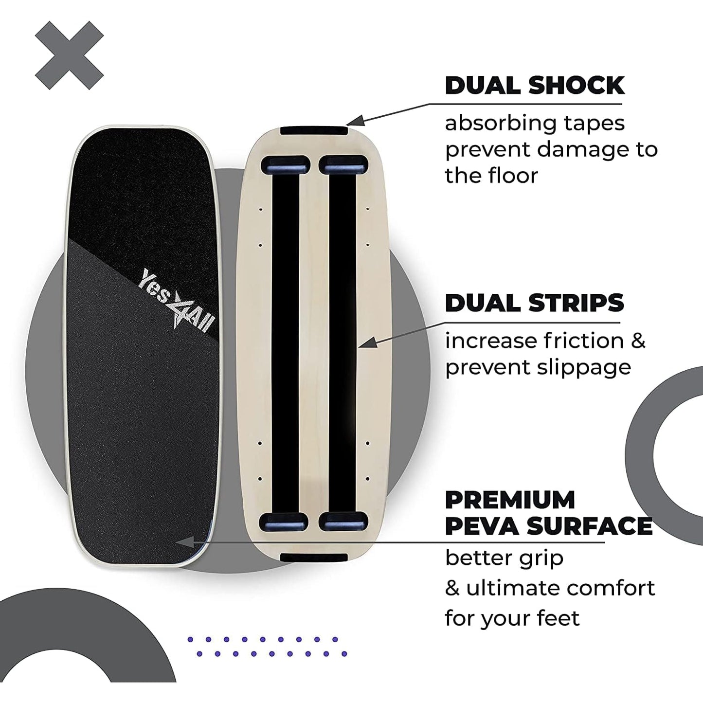 Surf Balance Board Trainer with Adjustable Stoppers - Image 4