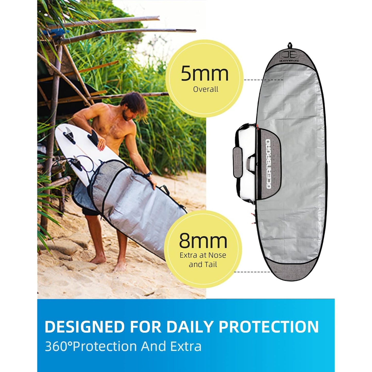 Surfboard Day Bag — Padded, UV Protection, Multiple Sizes - Image 3