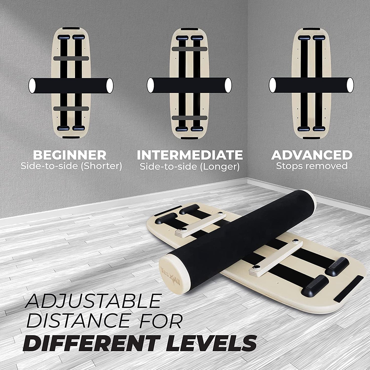 Surf Balance Board Trainer with Adjustable Stoppers - Image 2