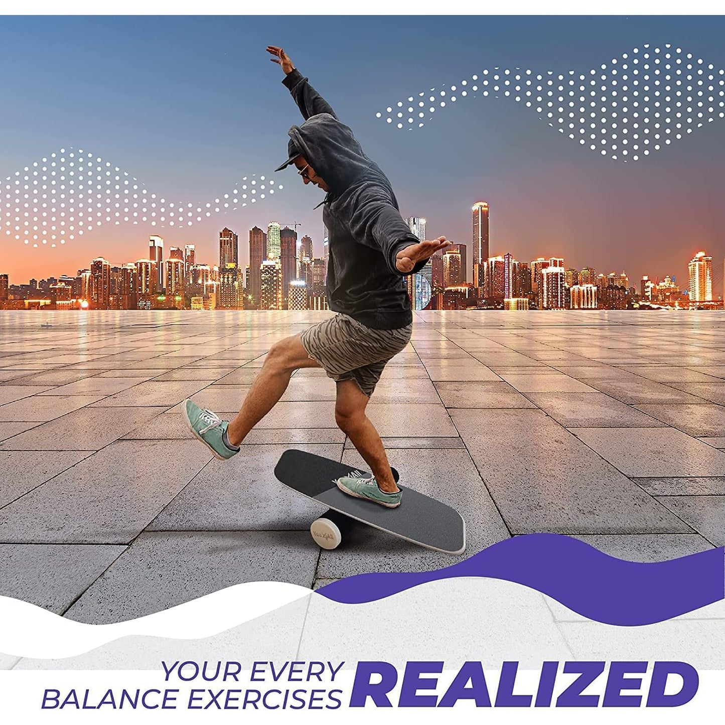 Surf Balance Board Trainer with Adjustable Stoppers - Image 6