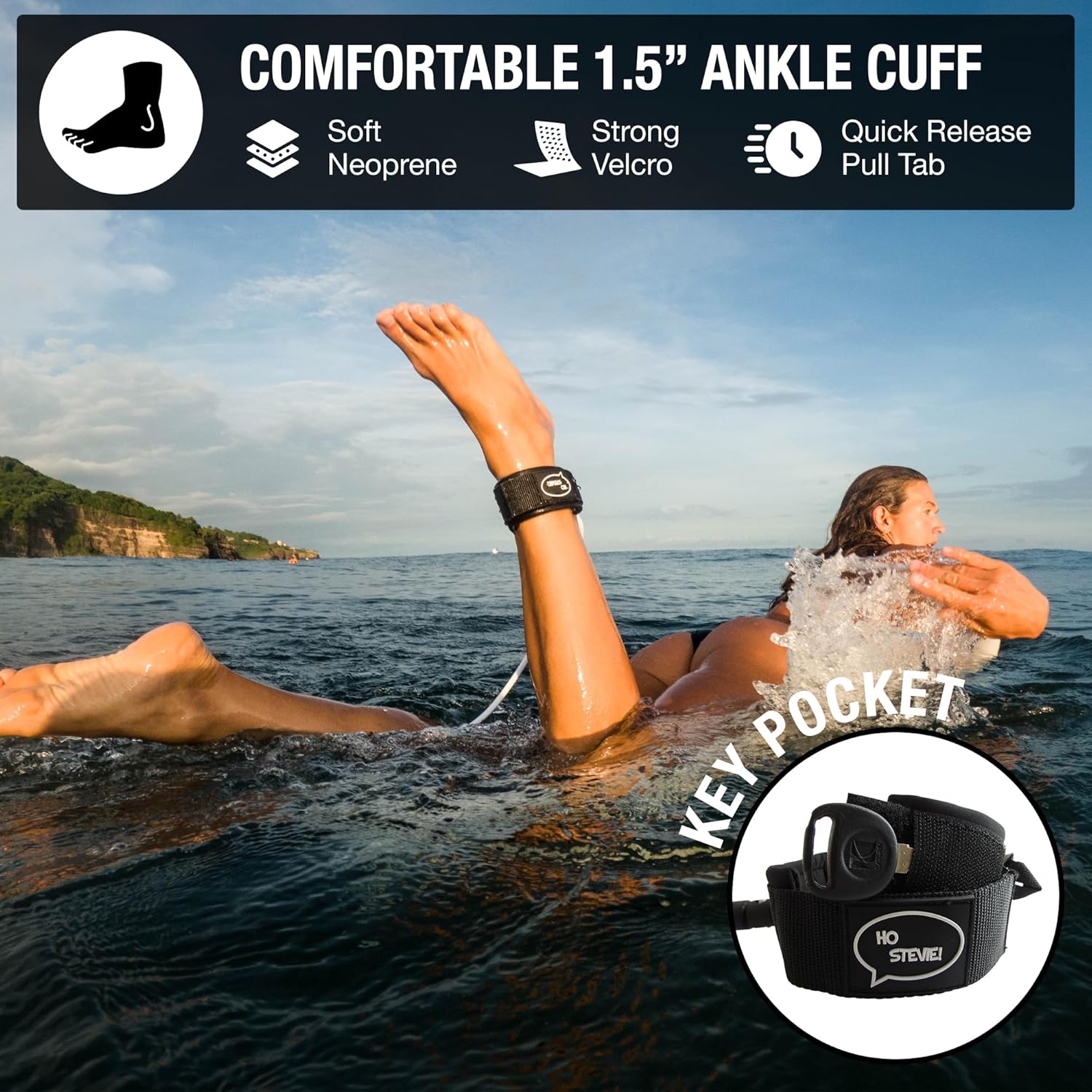 Premium Surf Leash — No Tangles, Heavy-Duty Cord - Image 4