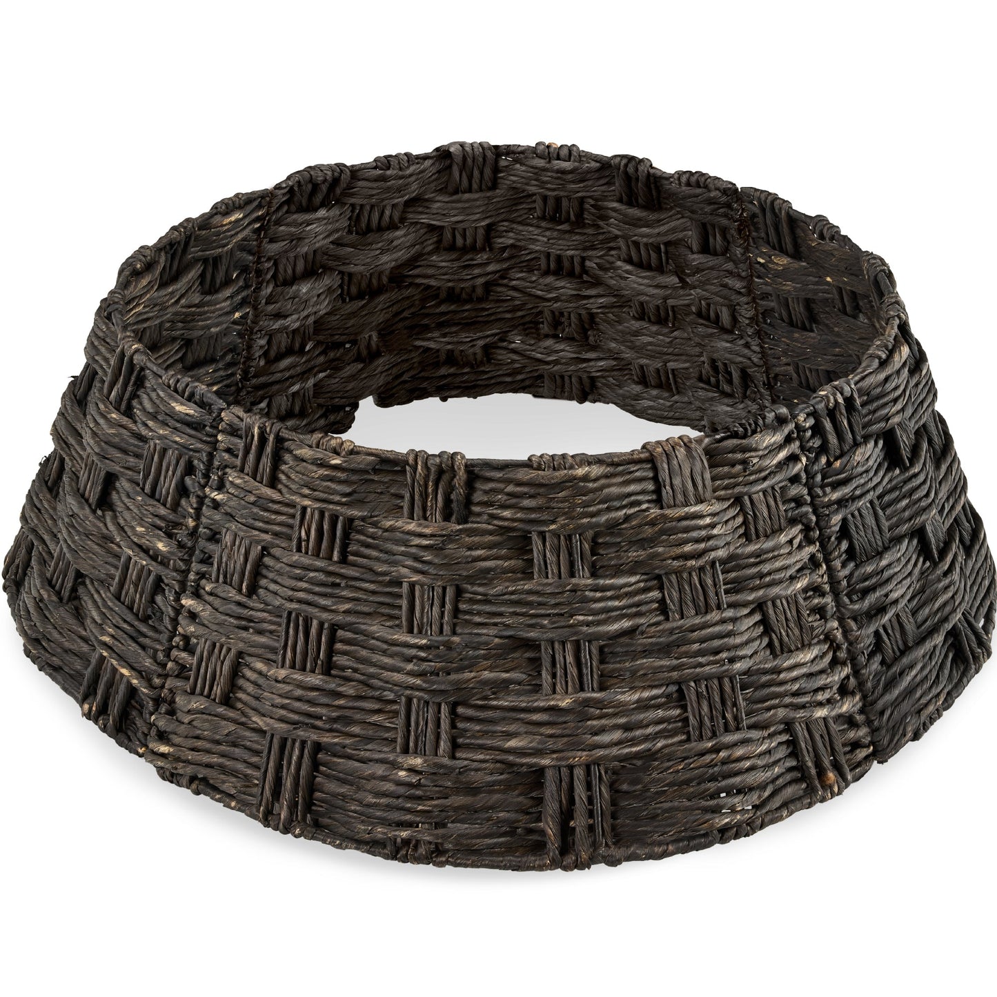 Basket Woven Hyacinth Christmas Holiday Tree Collar - 36in