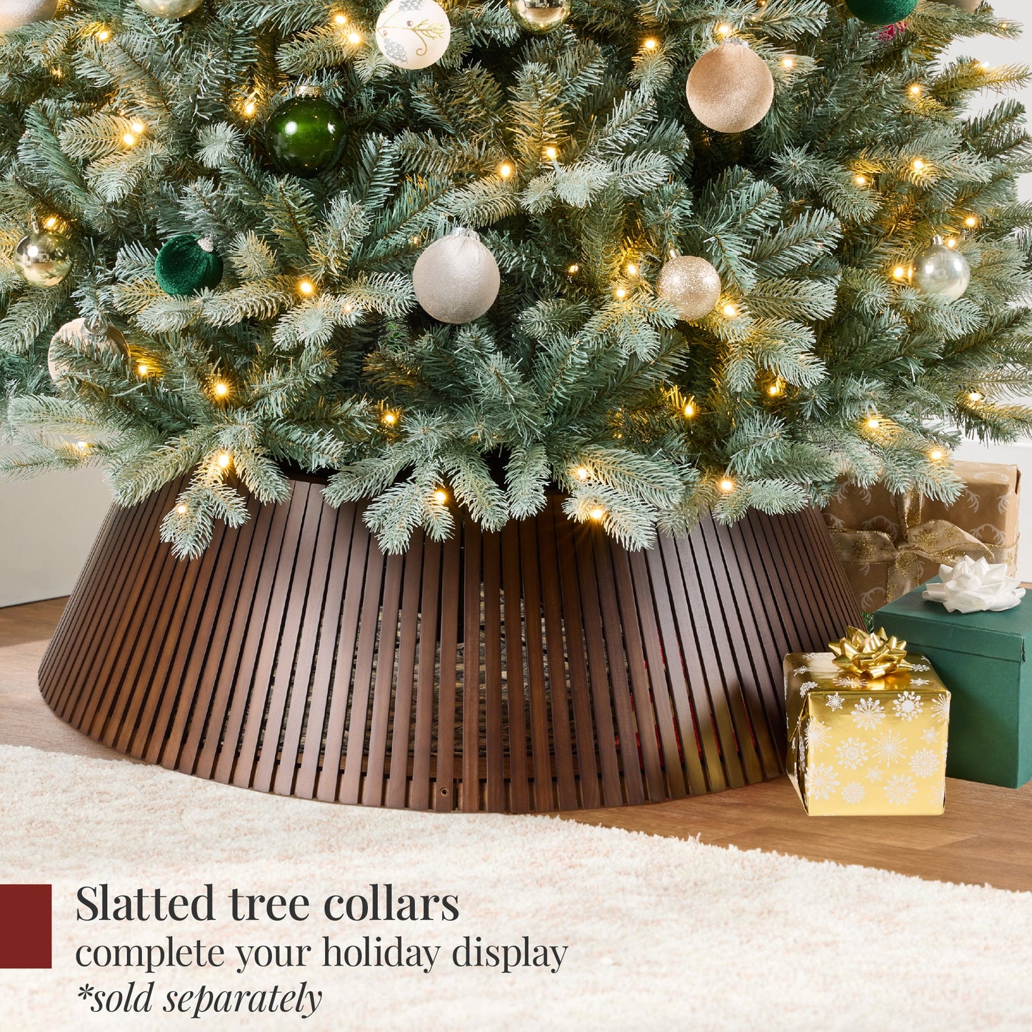 Pre-Lit Artificial Blue Spruce Christmas Tree, w/ Twinkling 2-in-1 LEDs