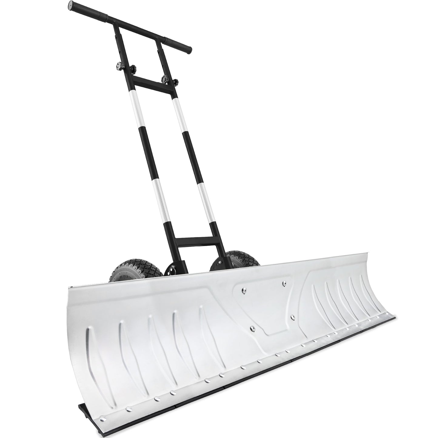 2-Wheel Snow Pusher w/ Adjustable Handle, Reflective Tape - 48in