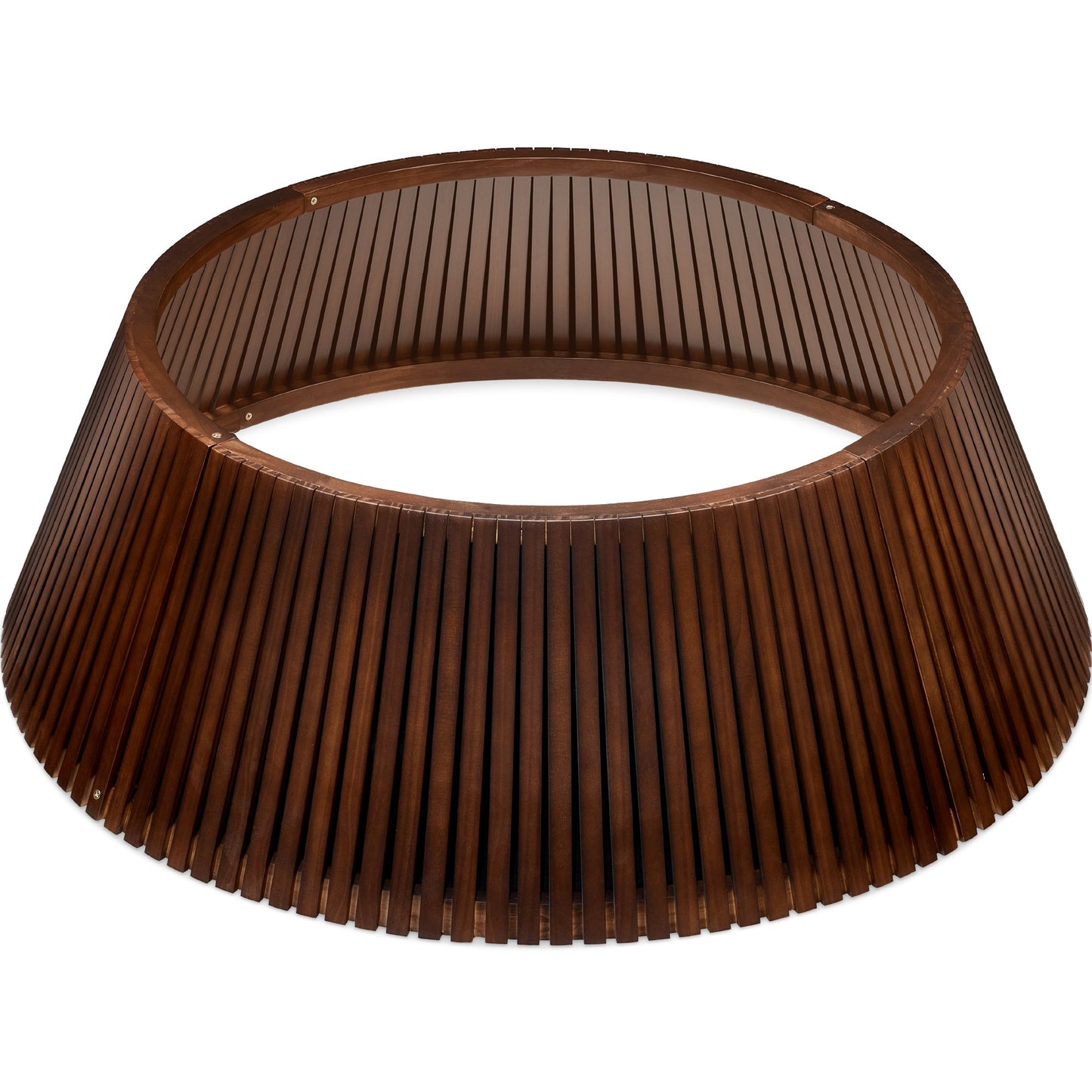 Christmas Tree Collar, Solid Wood Slatted Tree Accessory - 36in