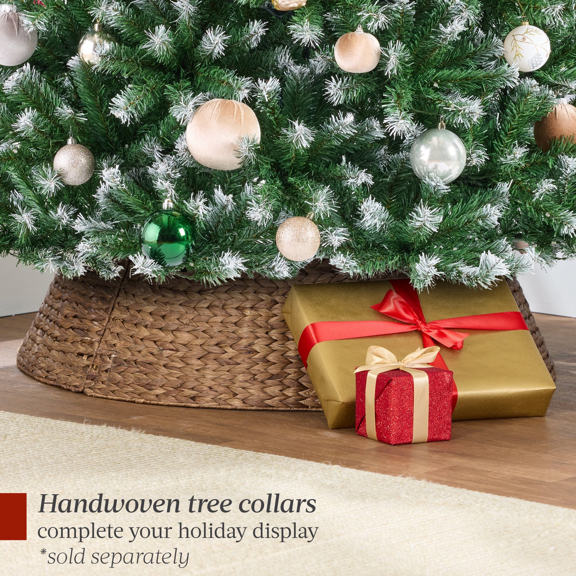 Unlit Frosted Artificial Green Spruce Christmas Tree, w/Easy Assembly