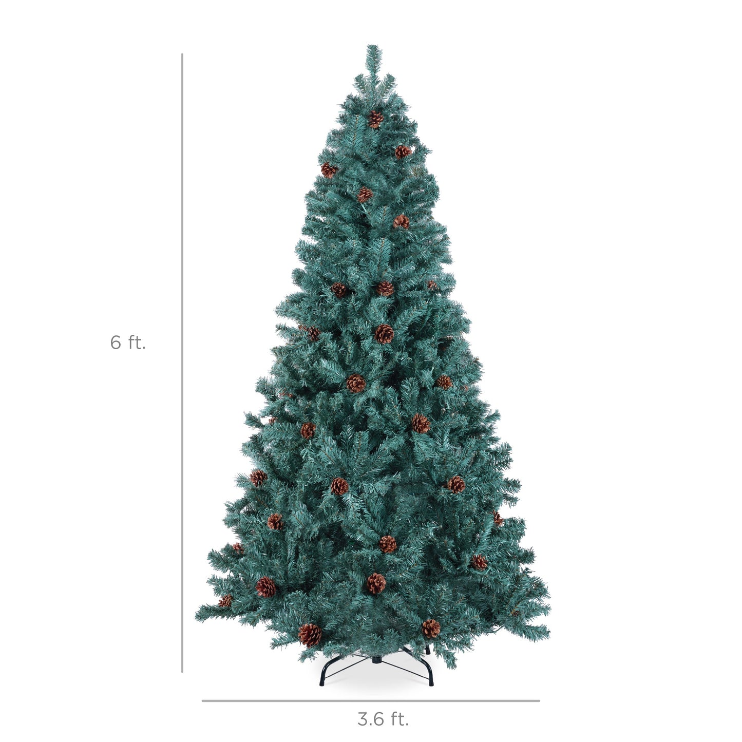 Pre-Decorated Christmas Tree w/ Pinecones