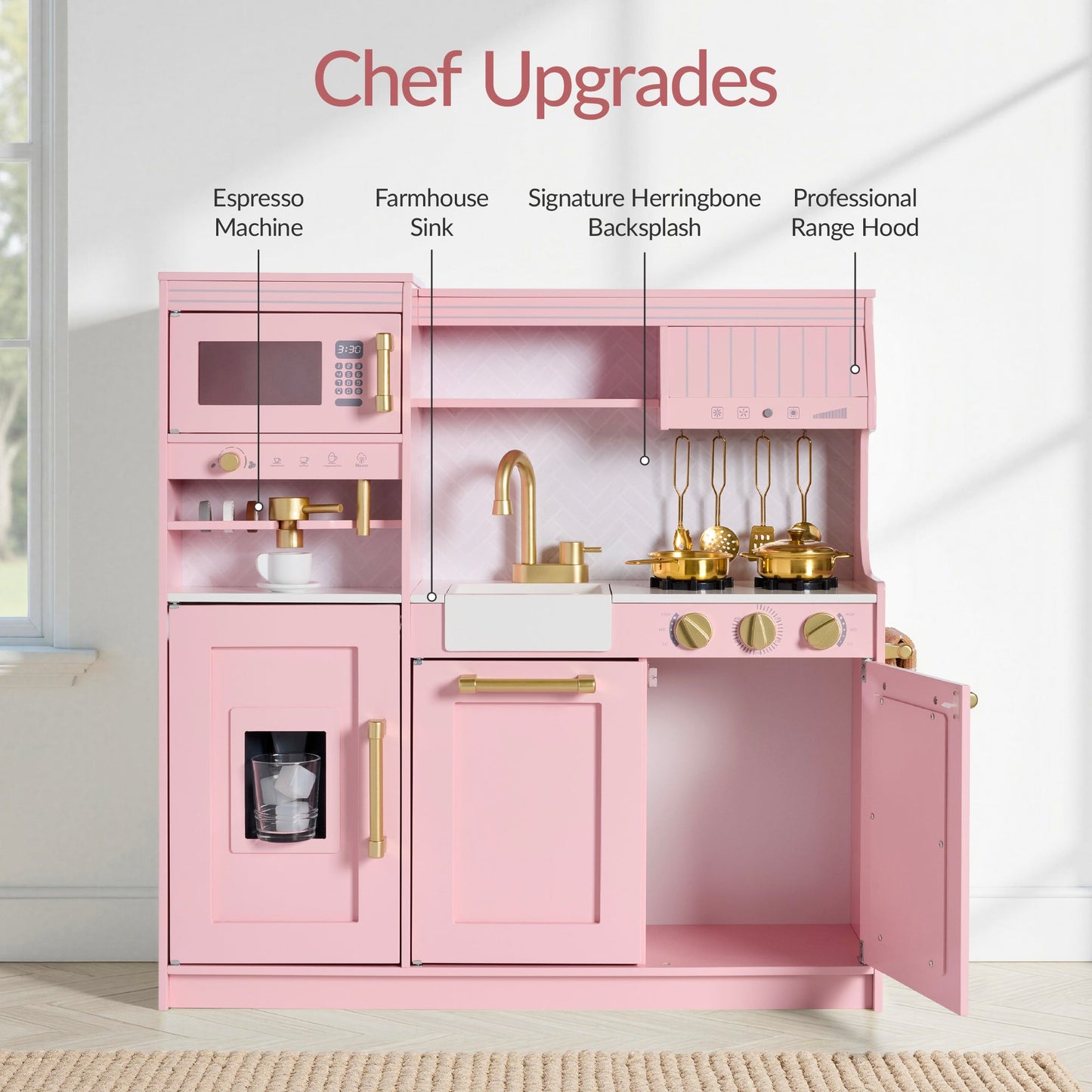 Pretend Play Kitchen with Espresso Machine