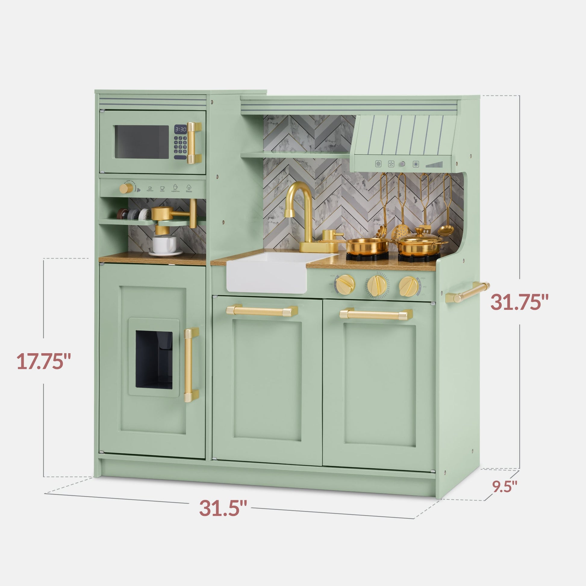 Pretend Play Kitchen with Espresso Machine
