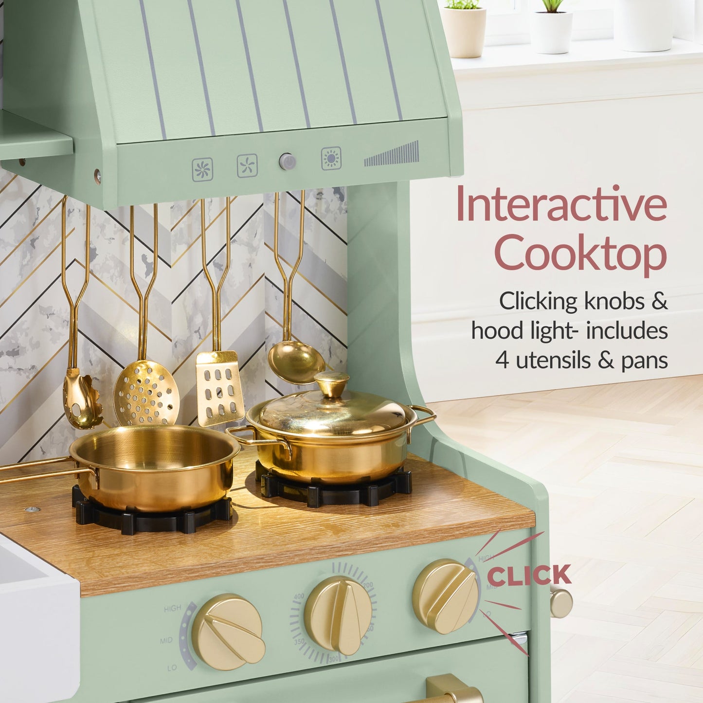 Pretend Play Kitchen with Espresso Machine
