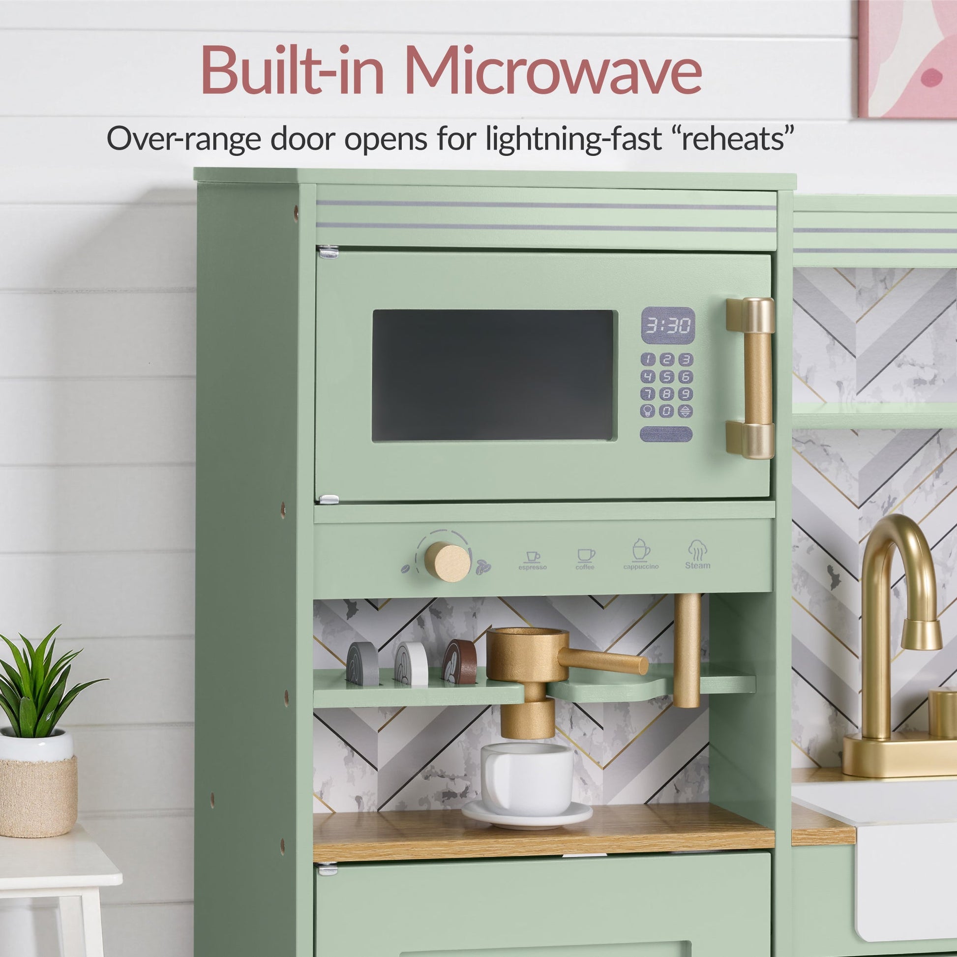 Pretend Play Kitchen with Espresso Machine
