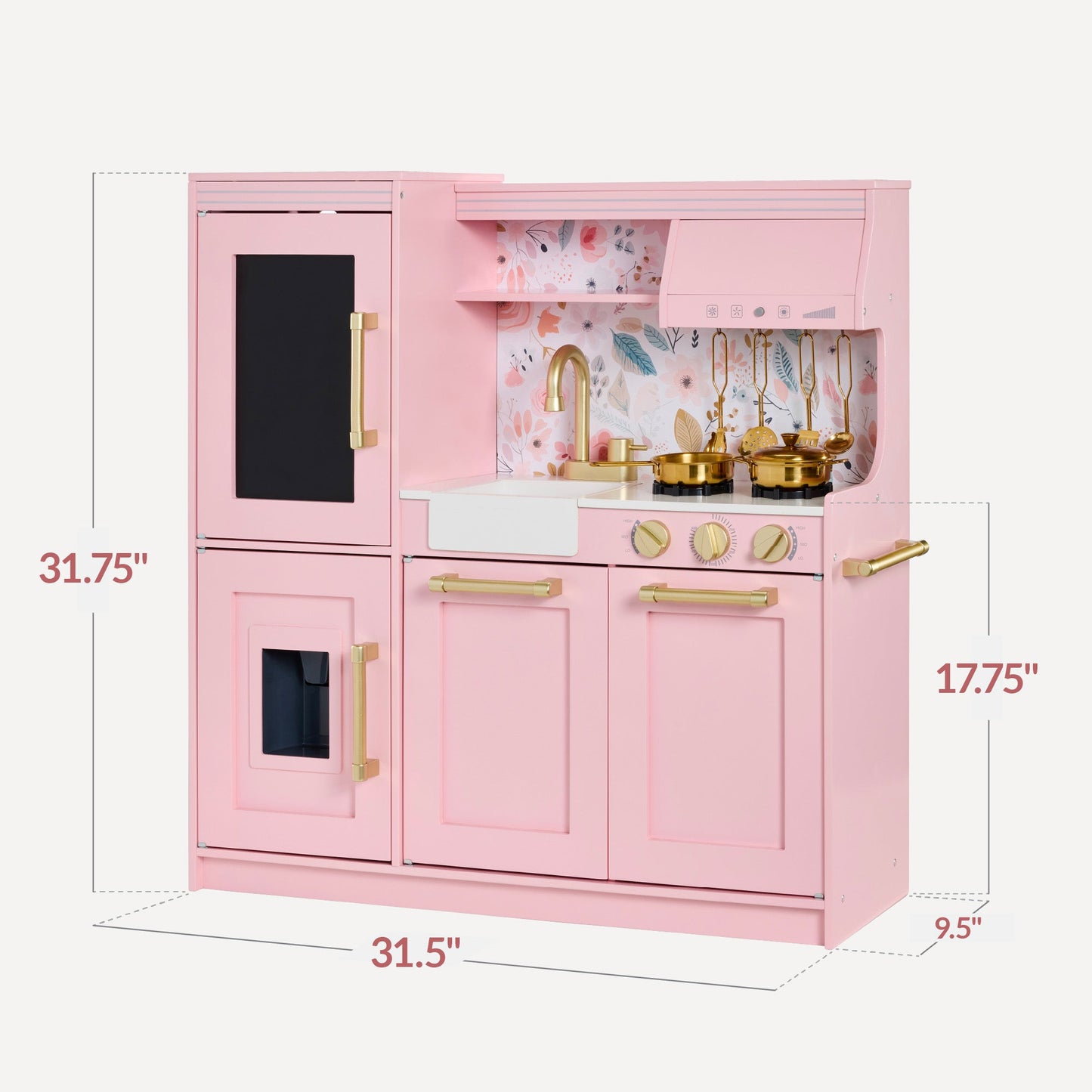 Pretend Play Kitchen with Framed Chalkboard
