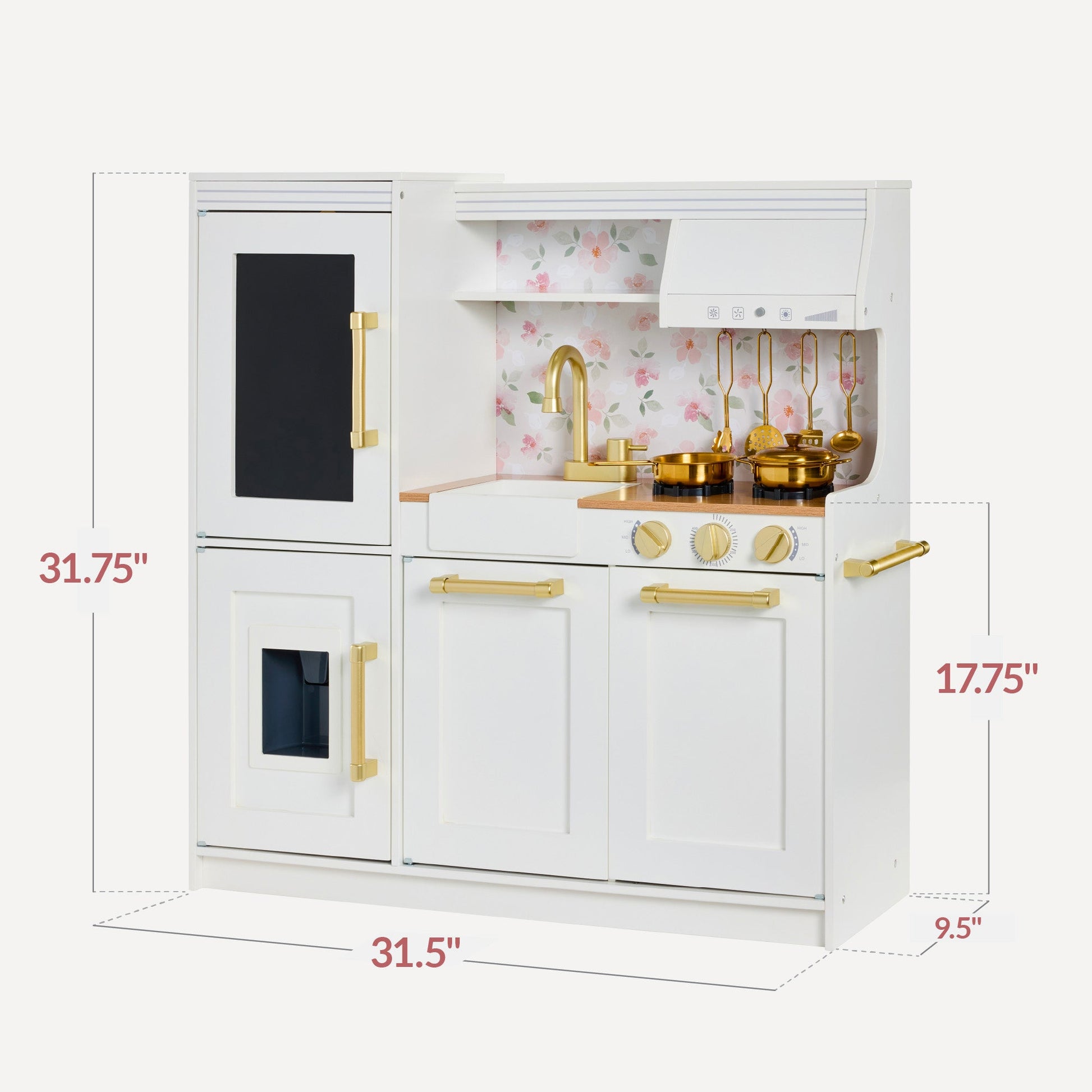 Pretend Play Kitchen with Framed Chalkboard