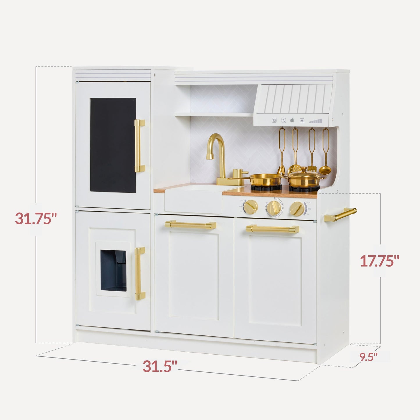 Pretend Play Kitchen with Framed Chalkboard