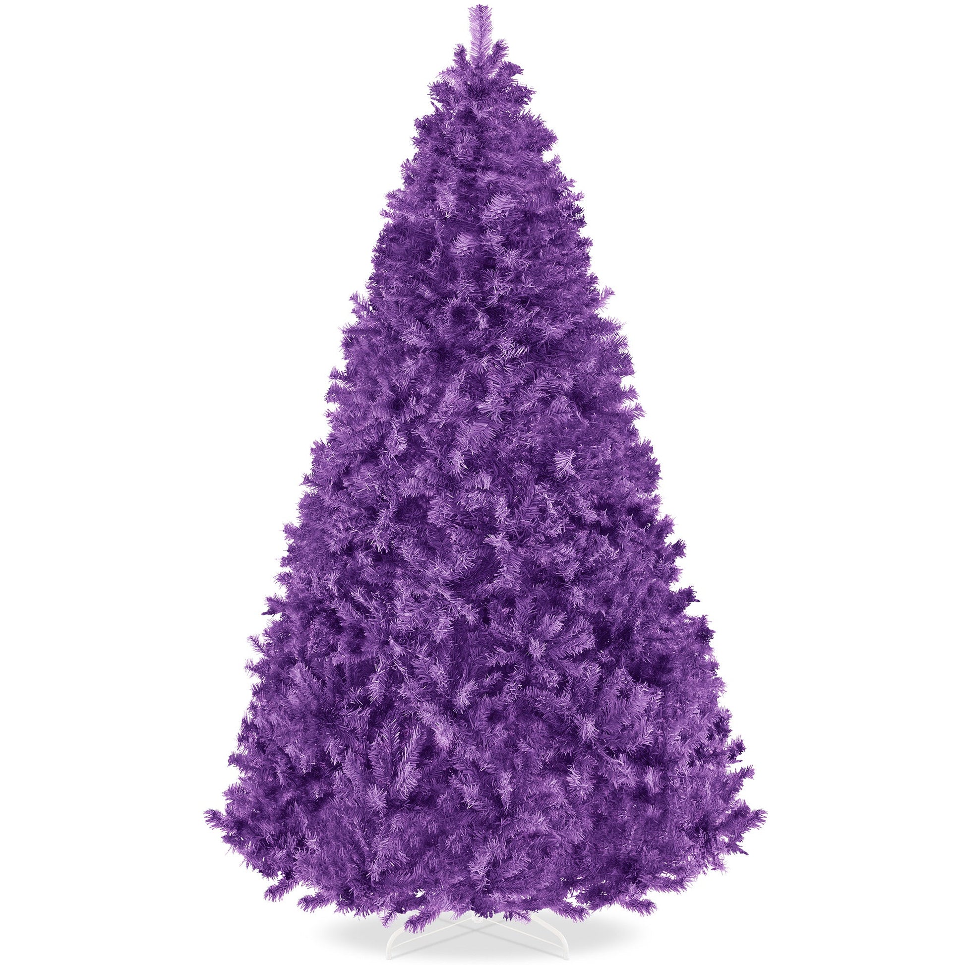 Artificial Purple Christmas Tree, Unlit Pine Design w/Easy Assembly
