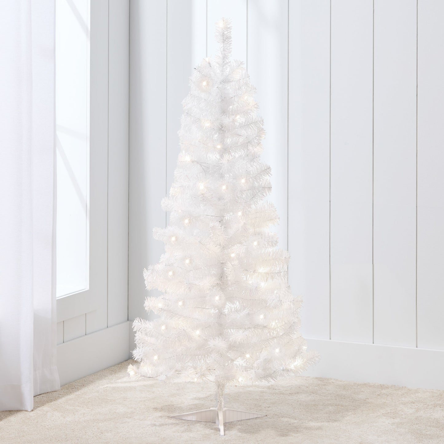 Pre-lit Colorful Mini Spruce Christmas Tree w/ LED Lights - 4ft