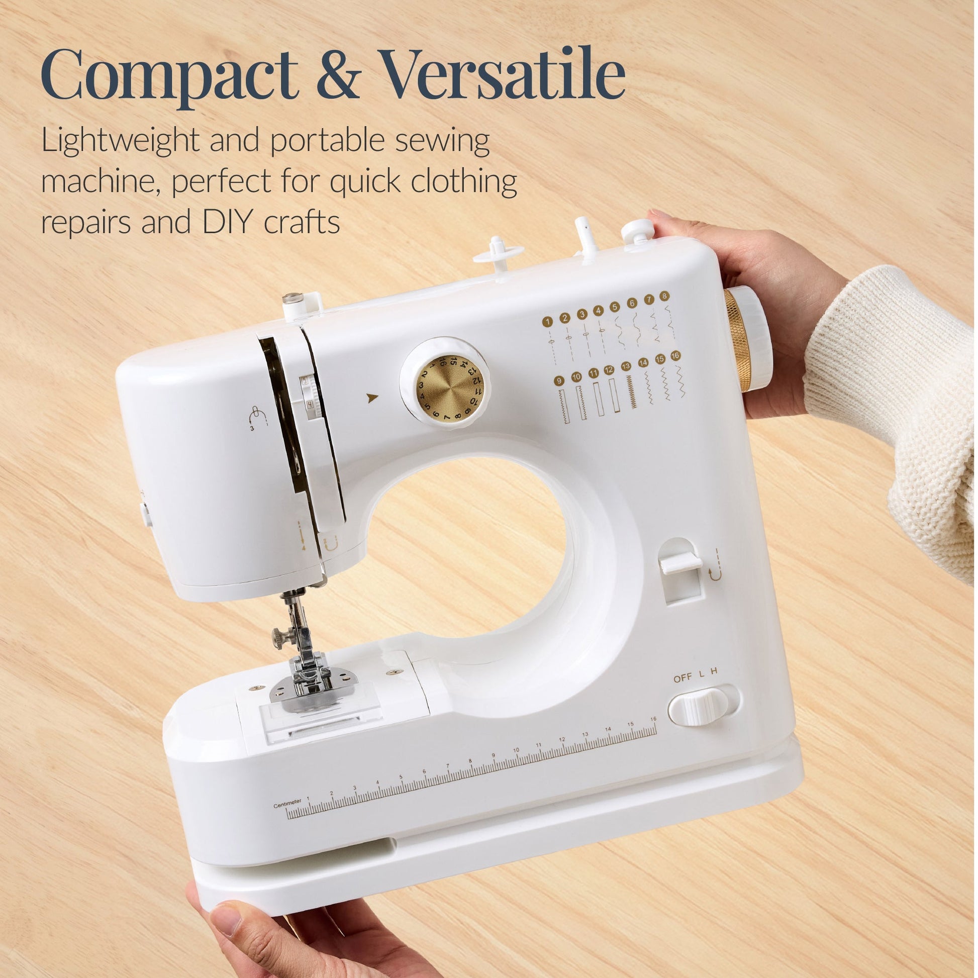 55-Piece Sewing Machine Kit for Beginners w/ 16 Stitch Patterns