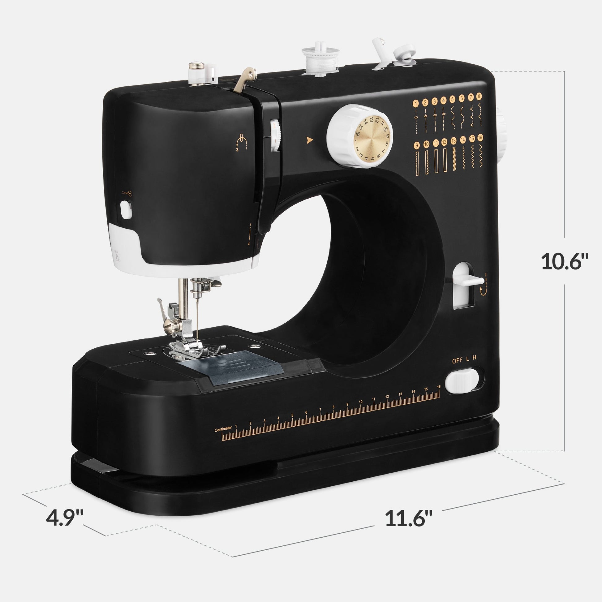 55-Piece Sewing Machine Kit for Beginners w/ 16 Stitch Patterns