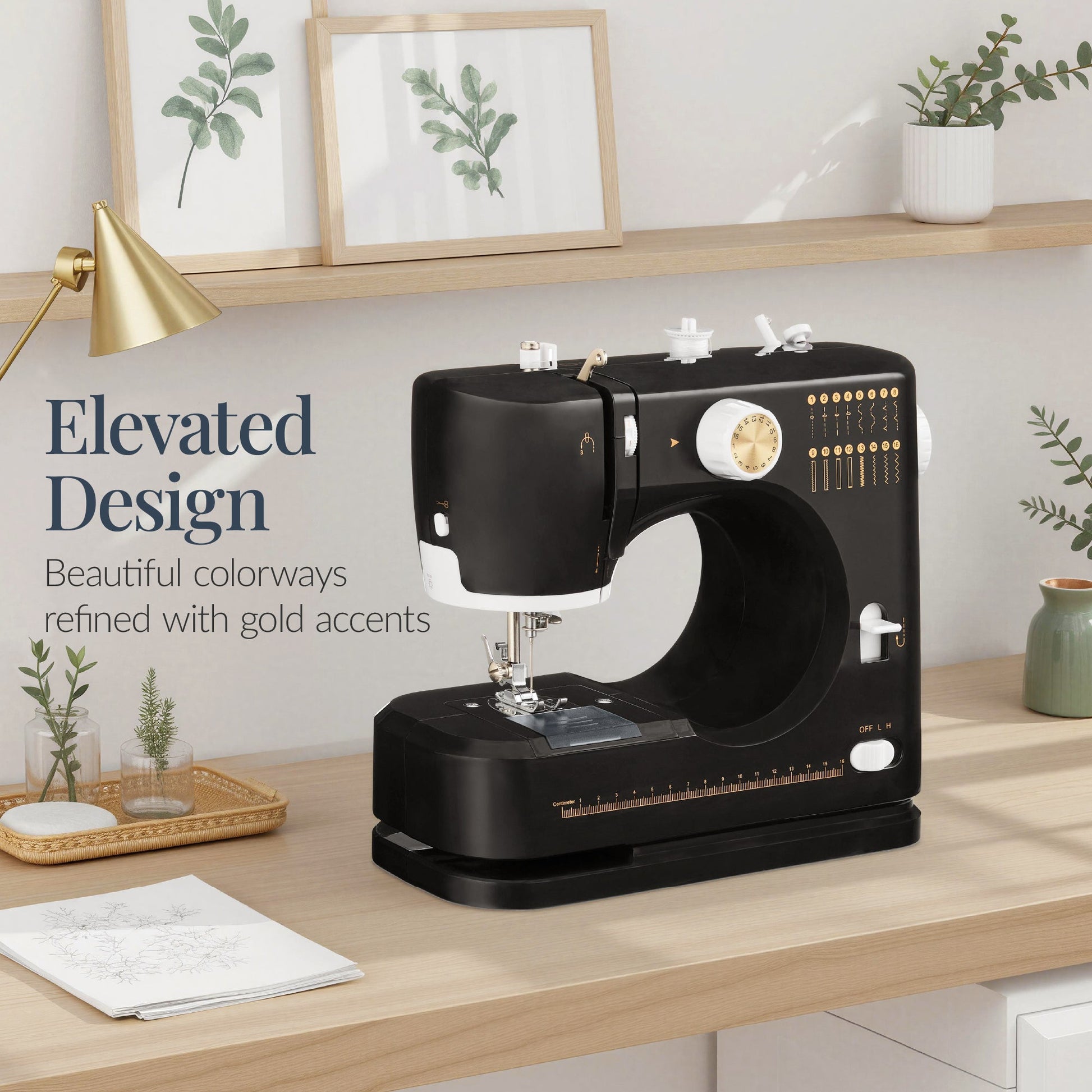 55-Piece Sewing Machine Kit for Beginners w/ 16 Stitch Patterns
