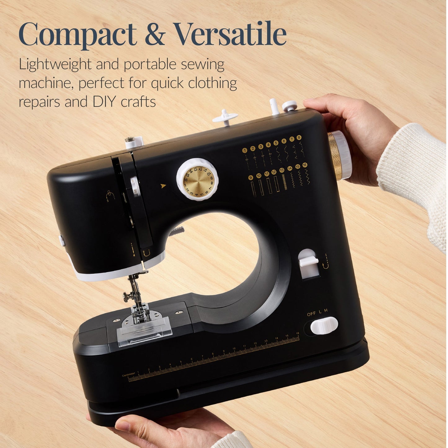 55-Piece Sewing Machine Kit for Beginners w/ 16 Stitch Patterns