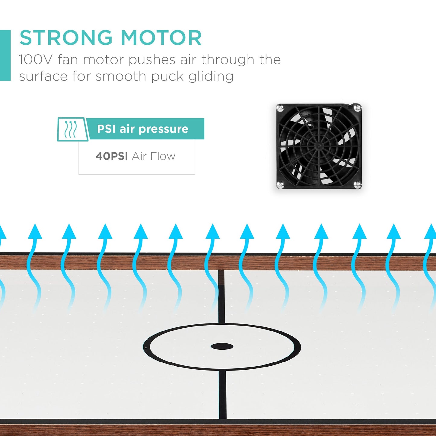 Tabletop Air Hockey Arcade Game Table w/ 2 Pucks, 2 Strikers - 40in
