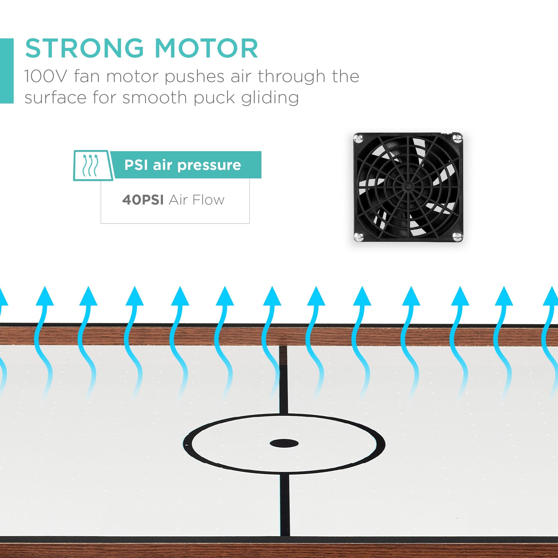 Tabletop Air Hockey Arcade Game Table w/ 2 Pucks, 2 Strikers - 40in