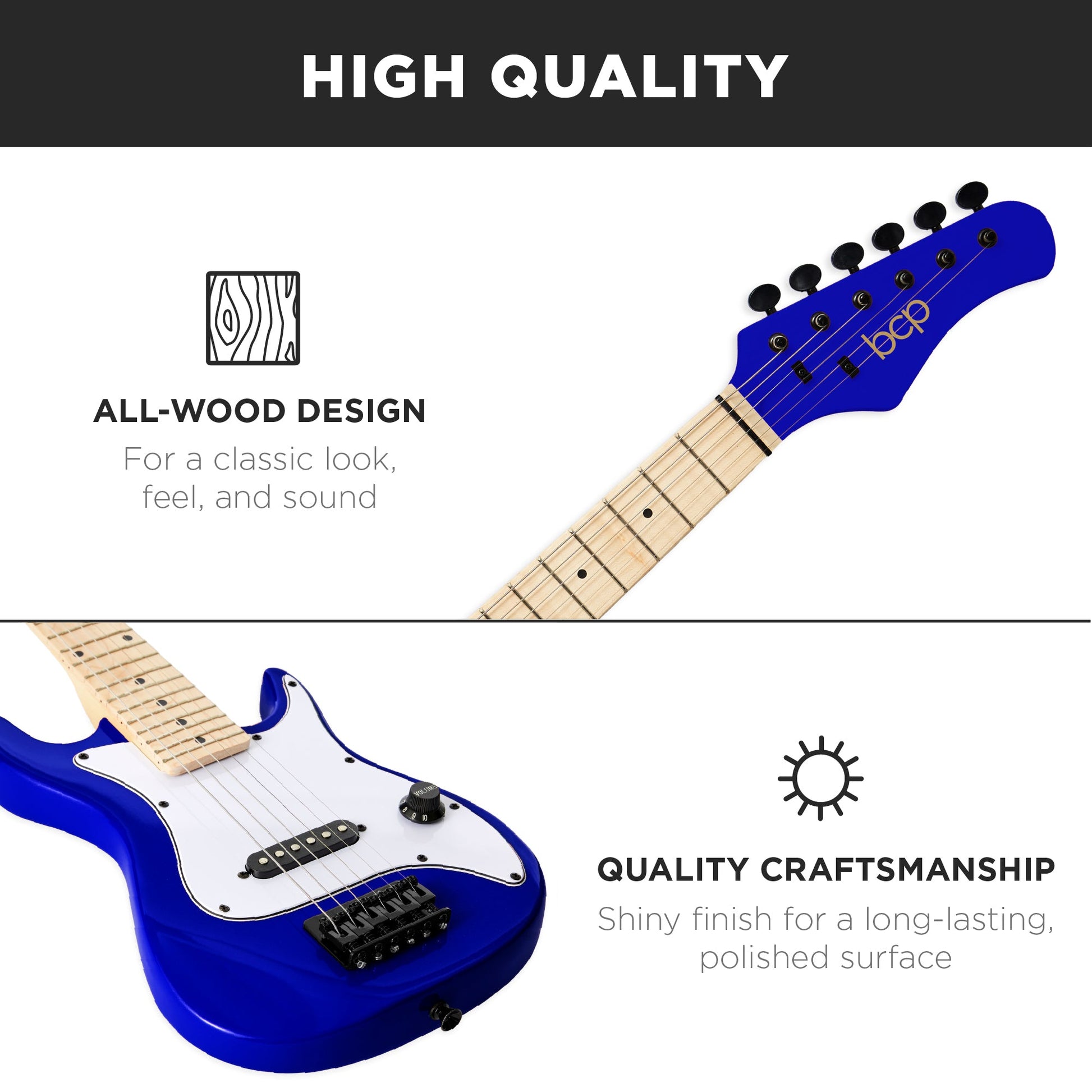 Kids Electric Guitar Beginner Starter Kit w/ 5W Amplifier - 30 in