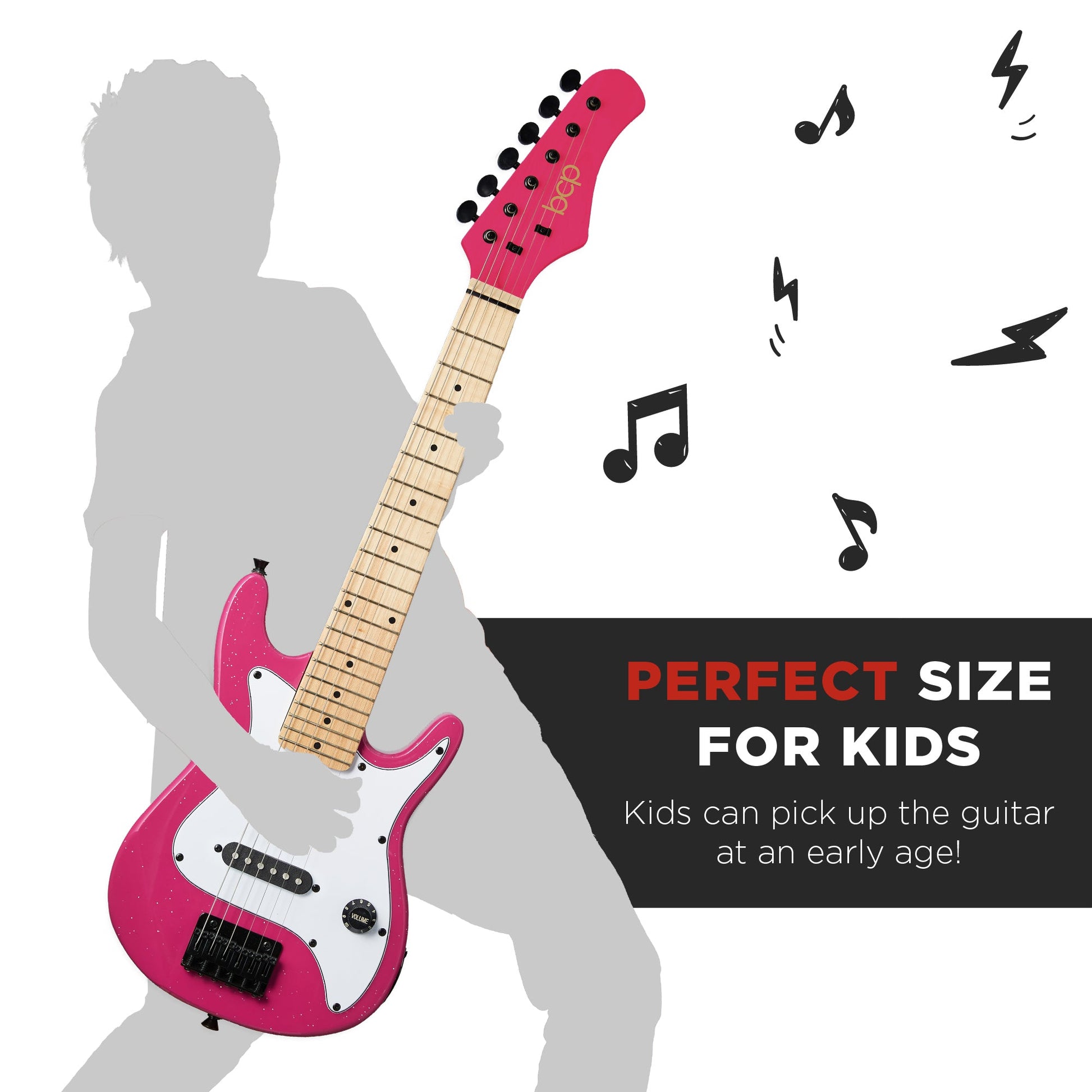 Kids Electric Guitar Beginner Starter Kit w/ 5W Amplifier - 30 in