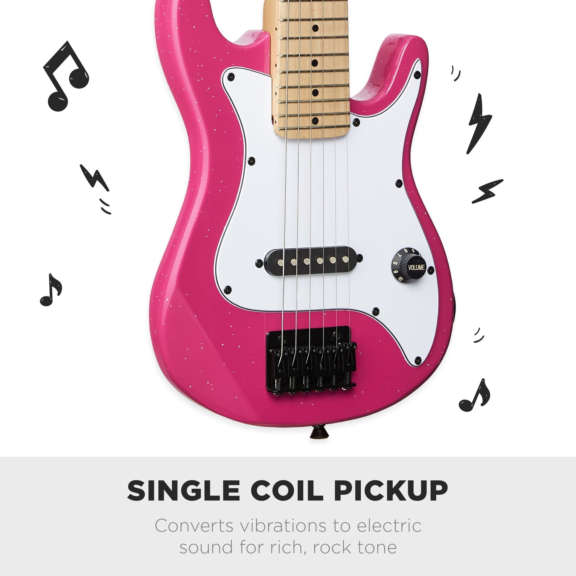 Kids Electric Guitar Beginner Starter Kit w/ 5W Amplifier - 30 in