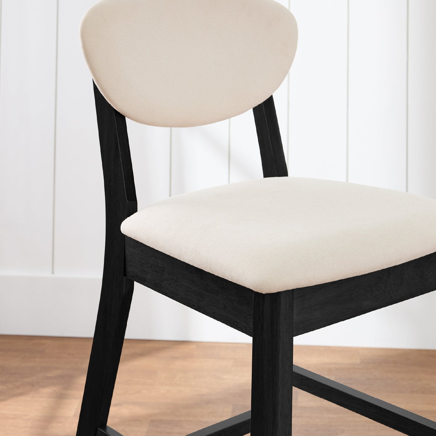 Set of 2 Modern Counter-Height Bar Stool Set W/ Upholstered Seat Cushion