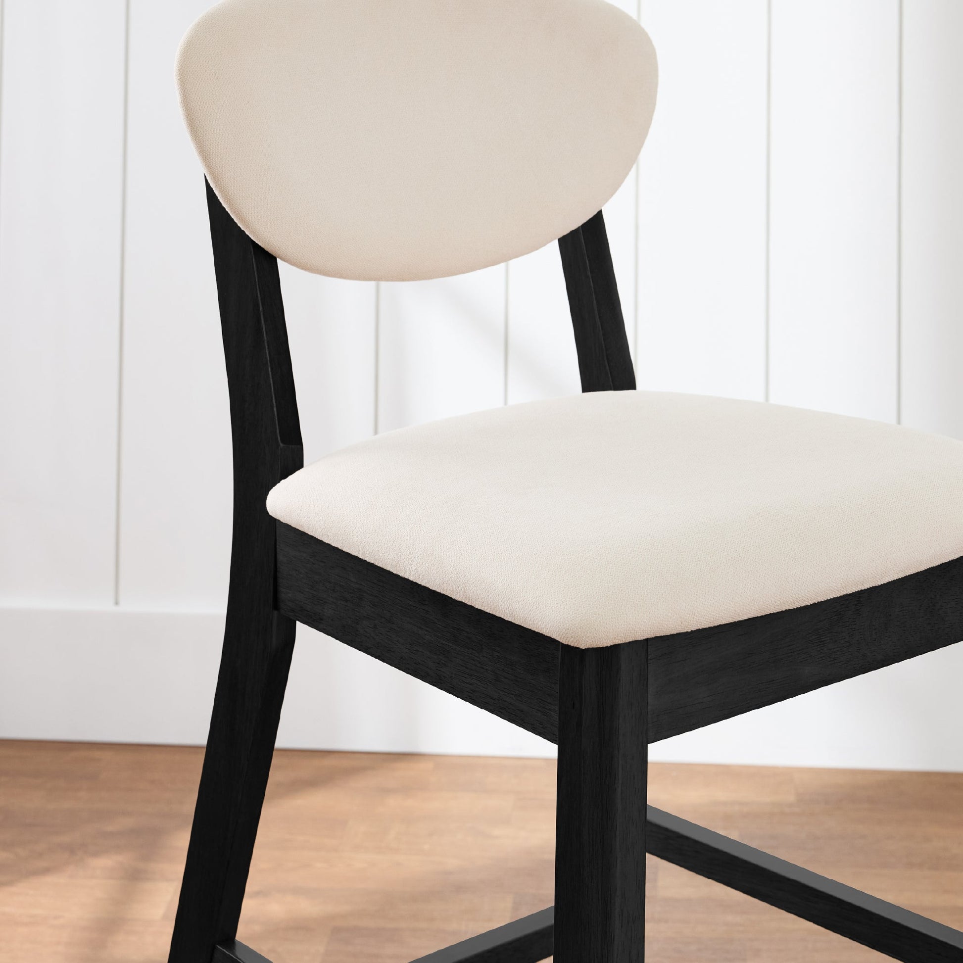 Set of 2 Modern Counter-Height Bar Stool Set W/ Upholstered Seat Cushion