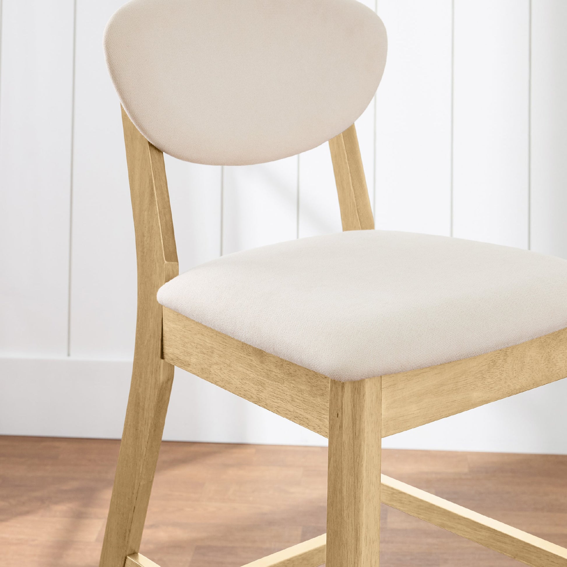 Set of 2 Modern Counter-Height Bar Stool Set W/ Upholstered Seat Cushion