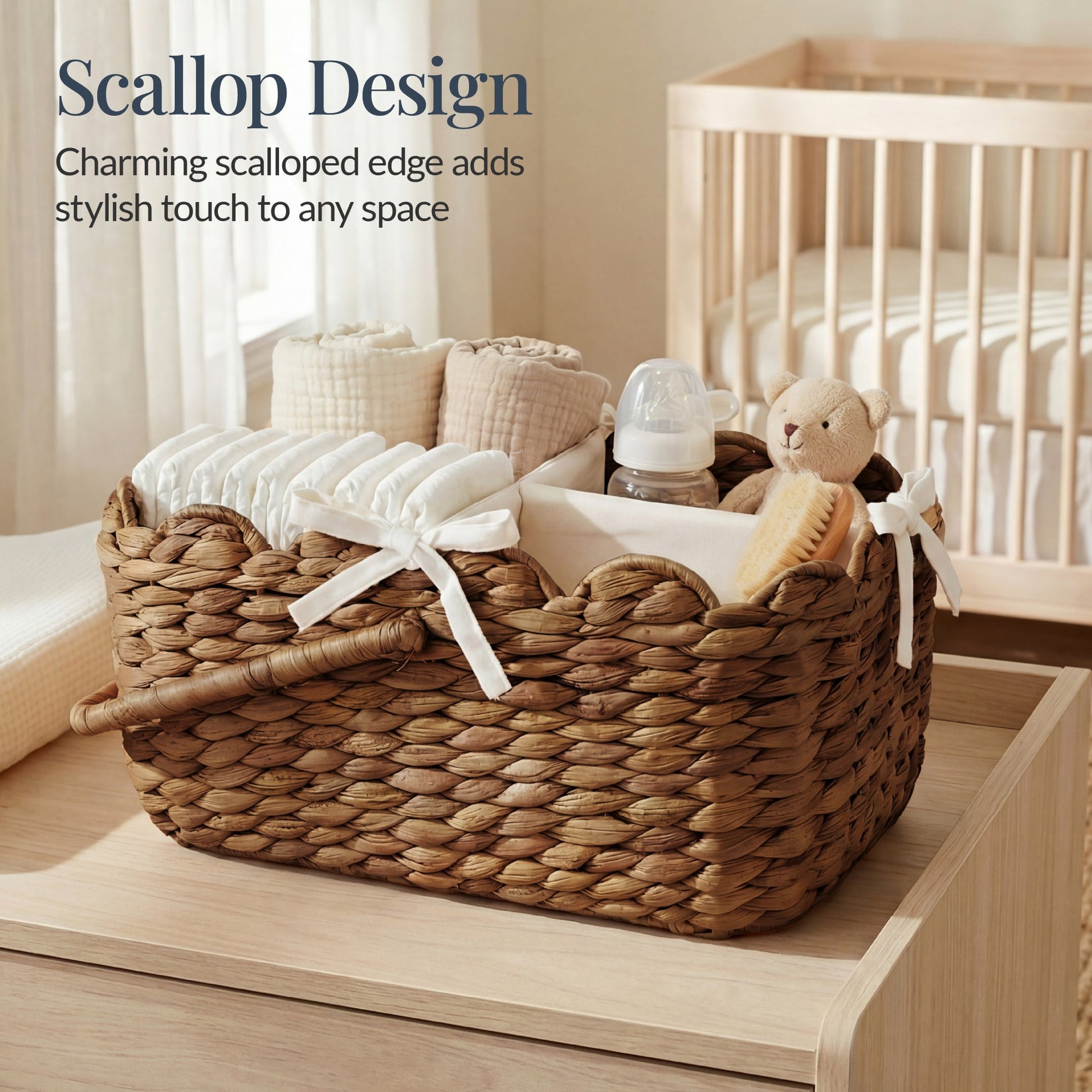 Diaper Caddy Organizer for Baby w/ Removable Divider & Handles
