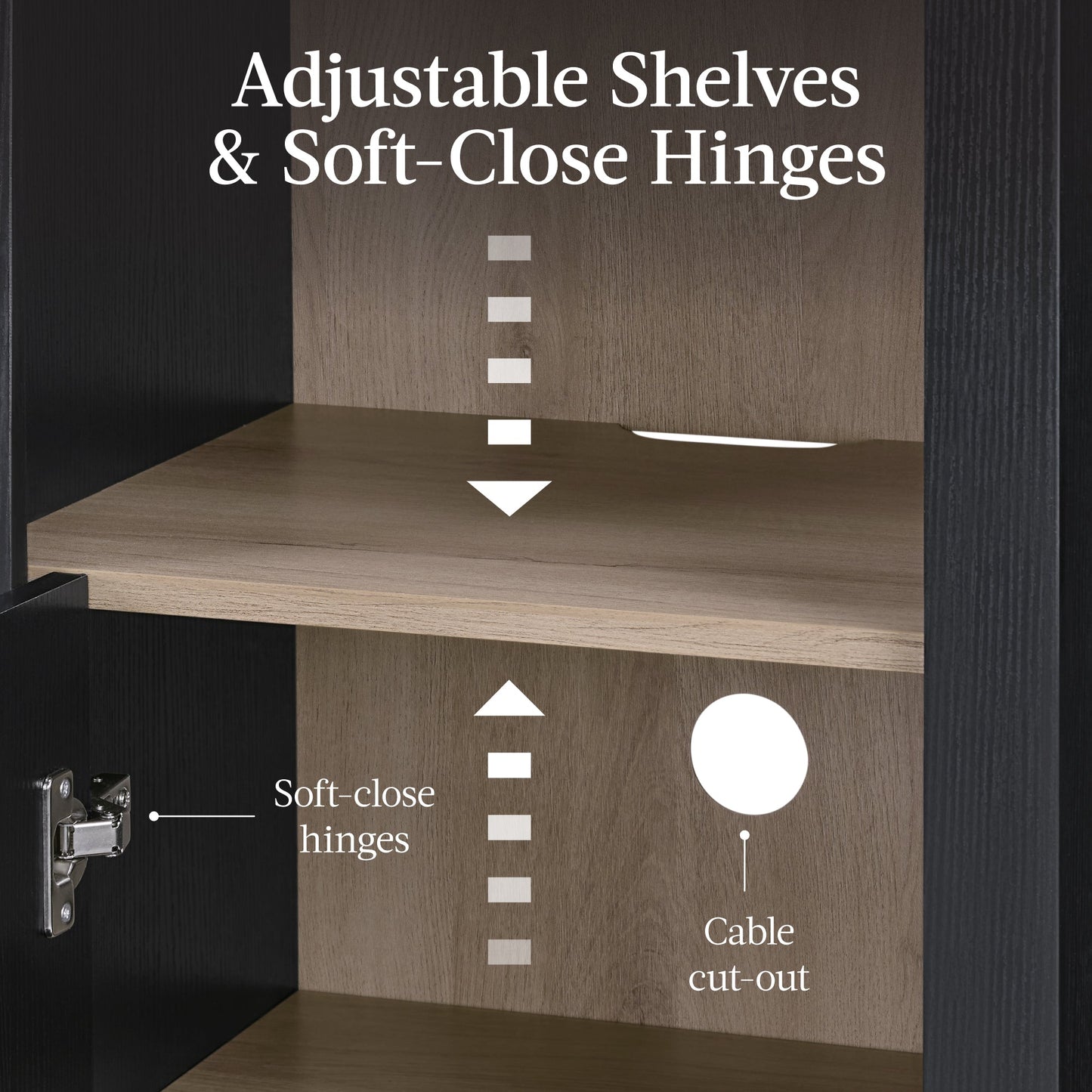 72" Tall Narrow Arched Pantry Cabinet w/ Door, 4-Tier Storage Cabinet