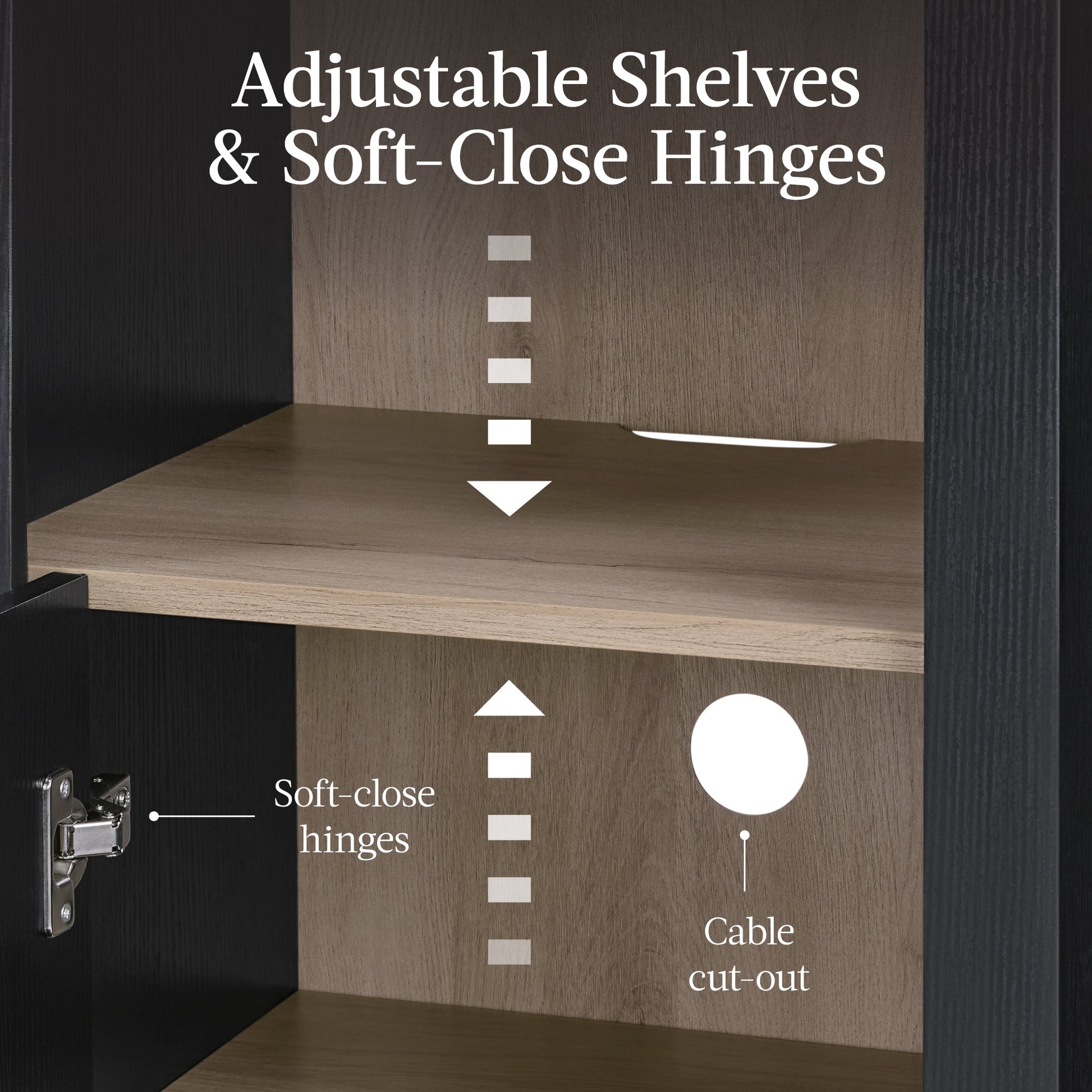72" Tall Narrow Arched Pantry Cabinet w/ Door, 4-Tier Storage Cabinet