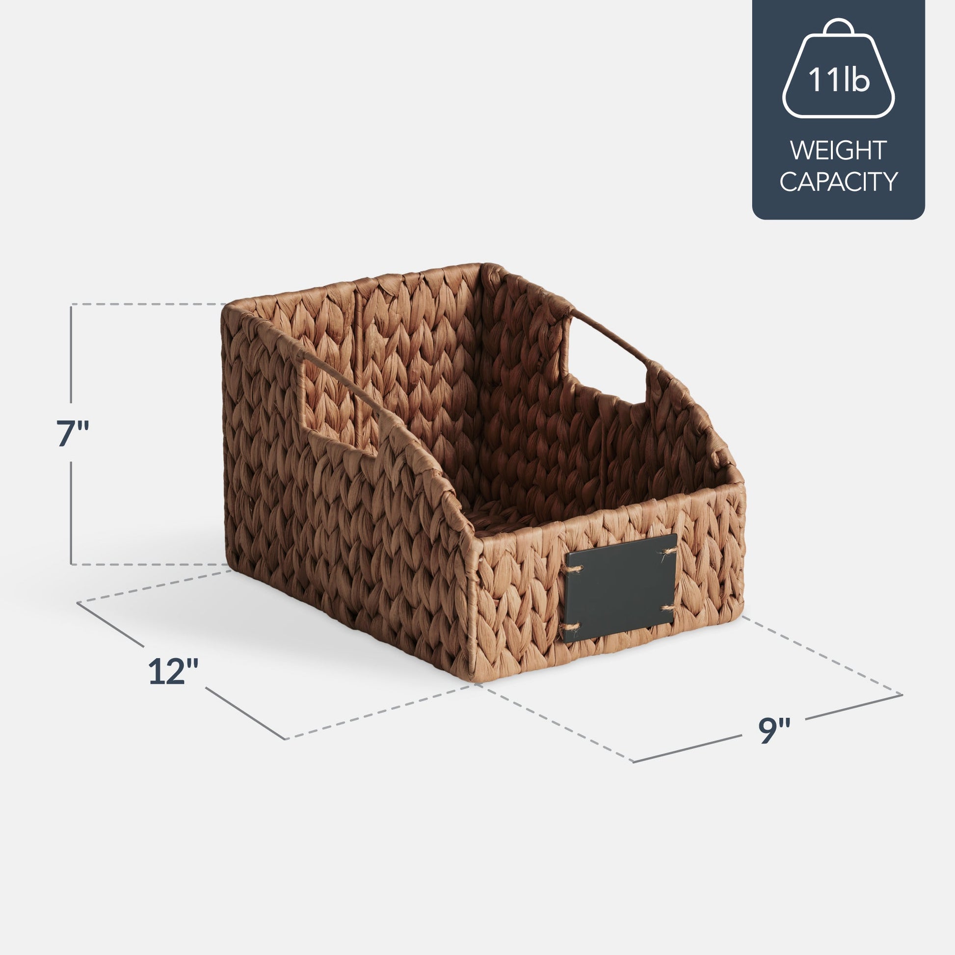 Storage Pantry Baskets for Organizing, Wicker Basket w/ Built-in Handles