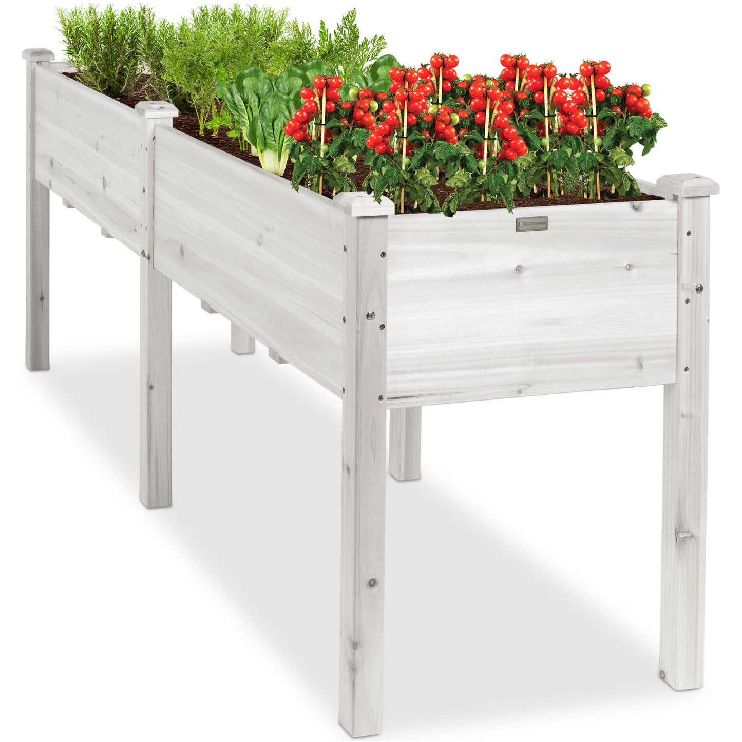 Raised Garden Bed, Elevated Wood Garden Planter Stand - 72x24x30in