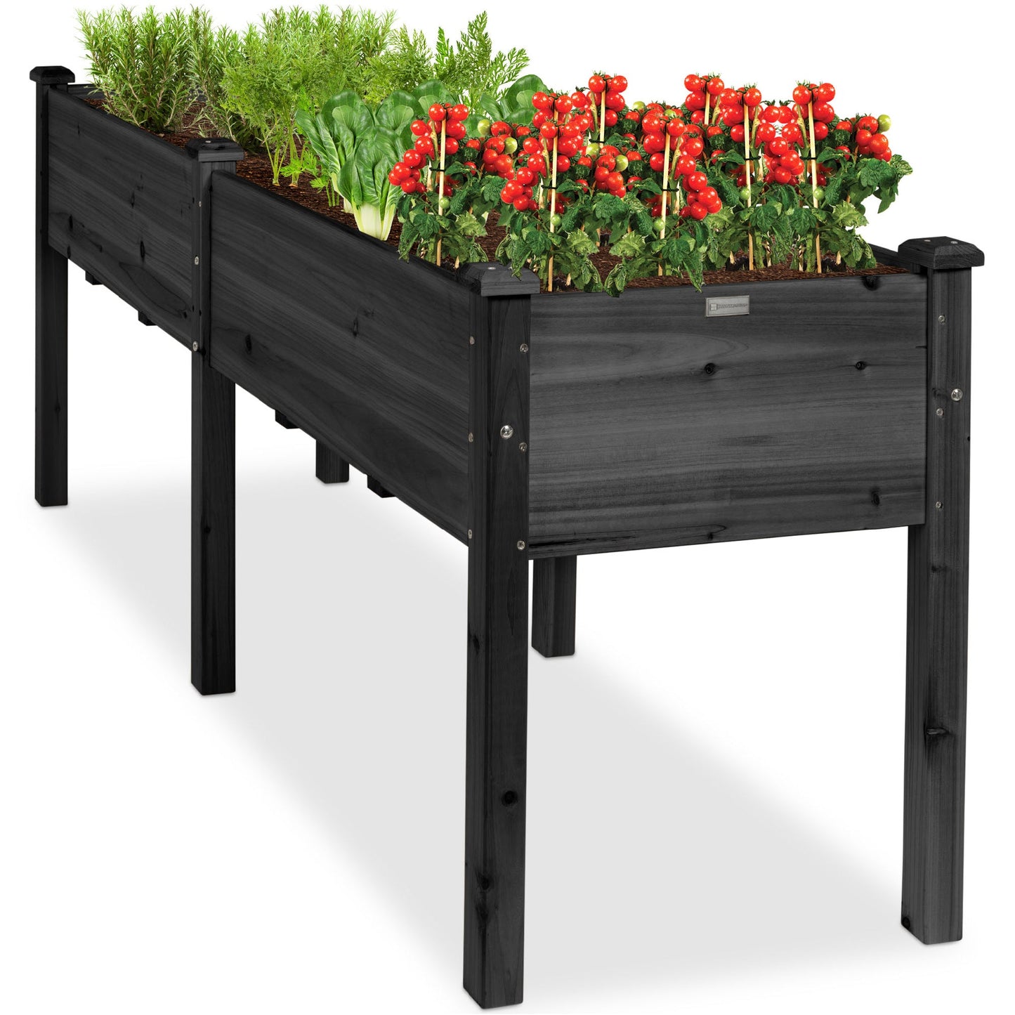 Raised Garden Bed, Elevated Wood Garden Planter Stand - 72x24x30in
