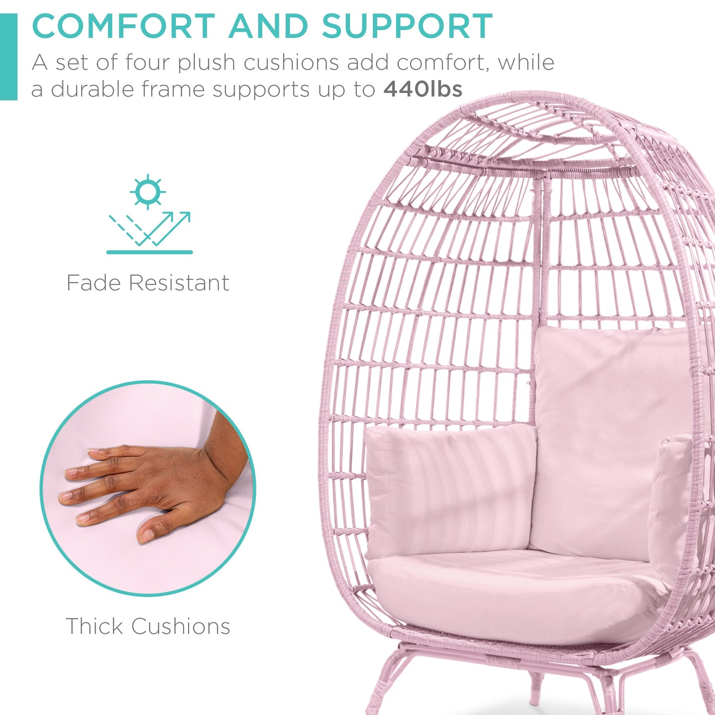 Wicker Egg Chair Oversized Indoor Outdoor Patio Lounger