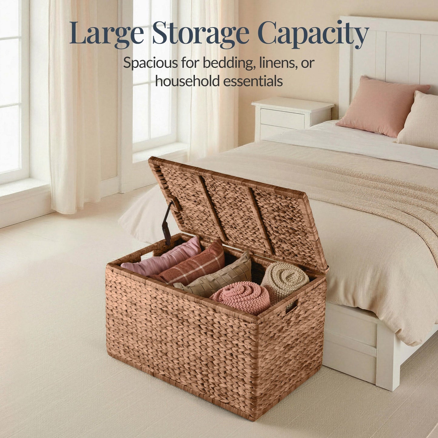 Storage Trunk w/ Lid & Handles, Storage Bench, Toy Chest