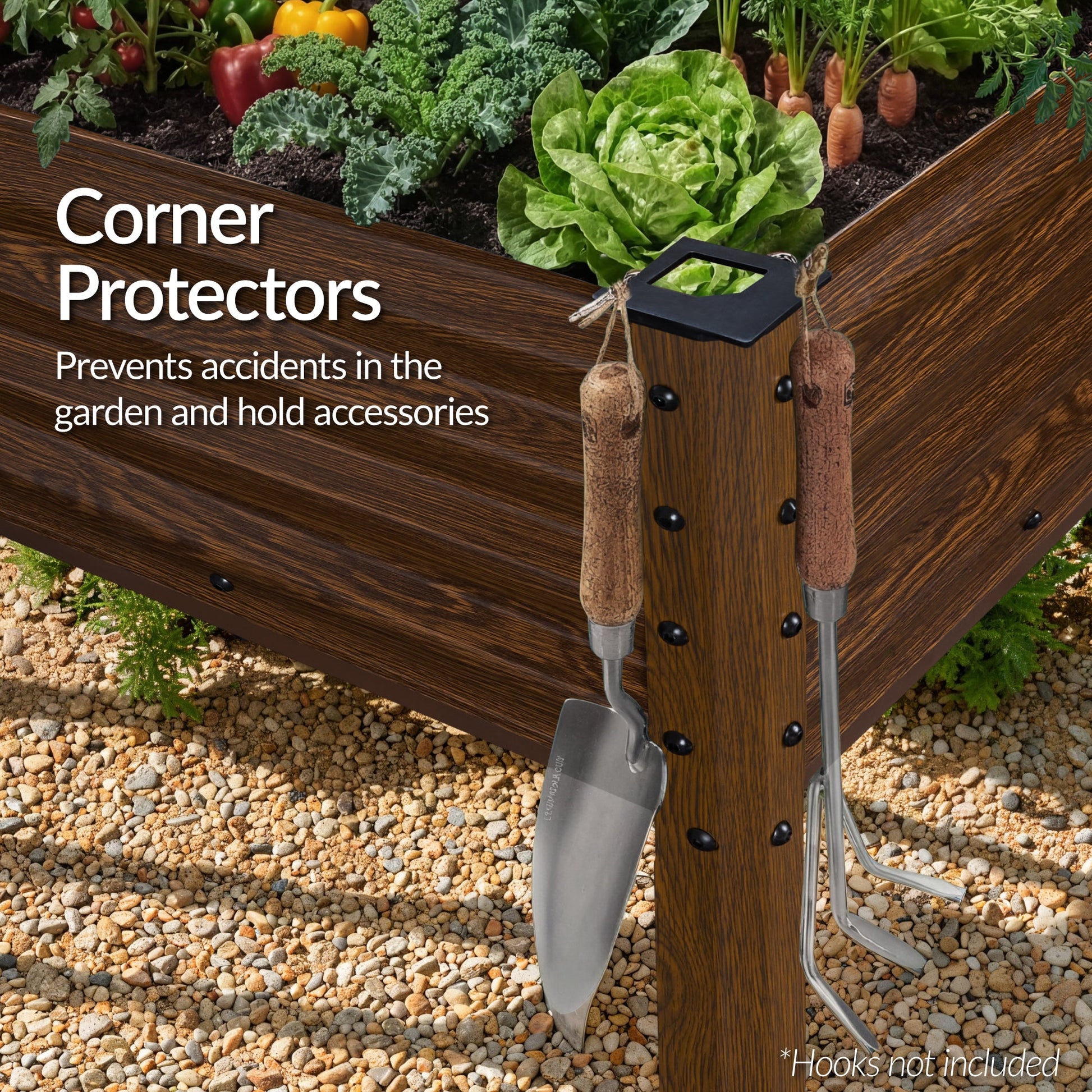 Elevated Galvanized Metal Garden Bed w/ Corner Protectors - 48x24x30in