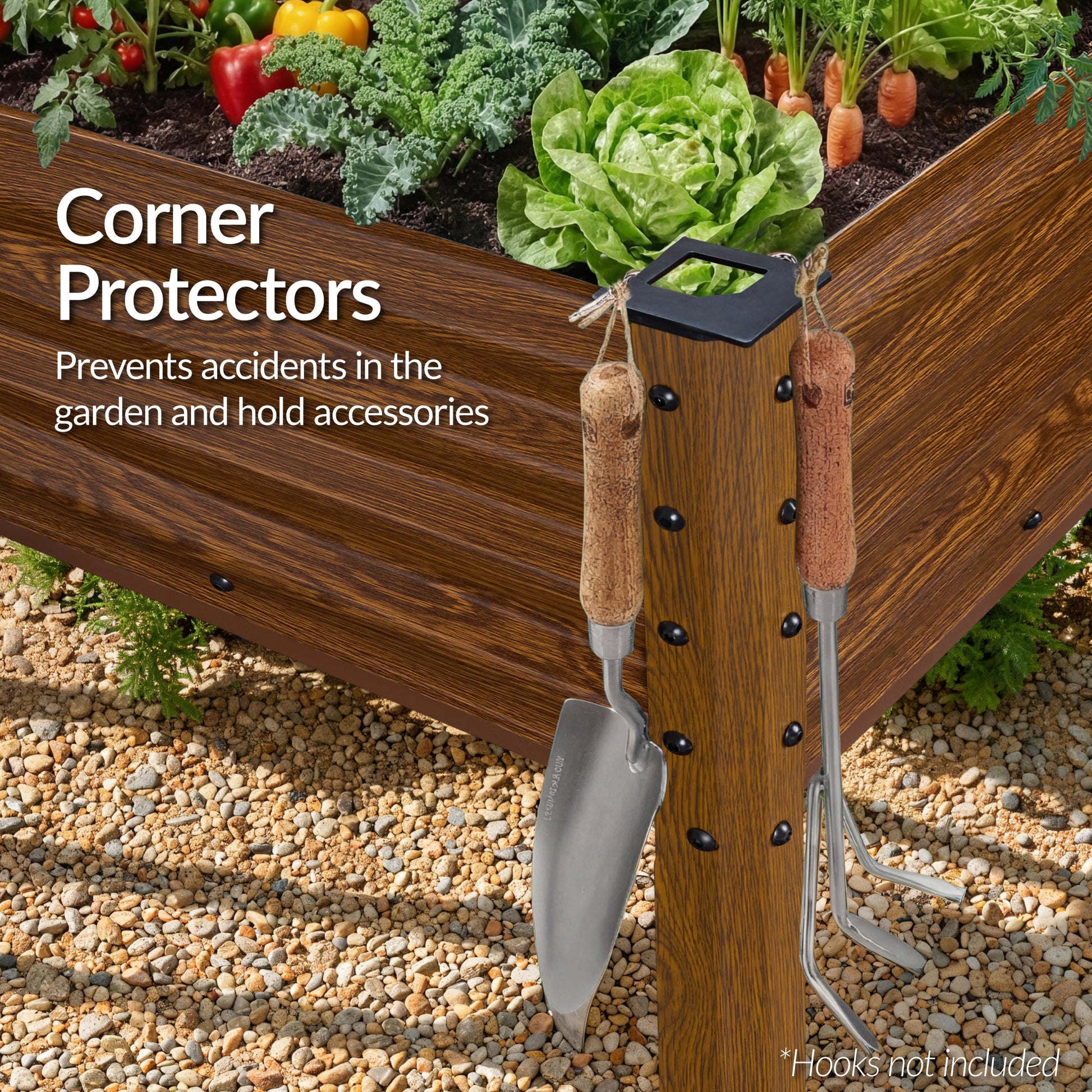Elevated Galvanized Metal Garden Bed w/ Corner Protectors - 48x24x30in