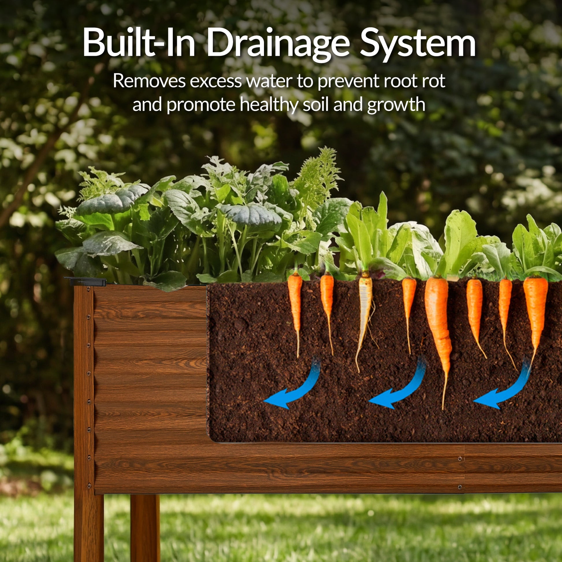 Elevated Galvanized Metal Garden Bed w/ Corner Protectors - 72x24x30in