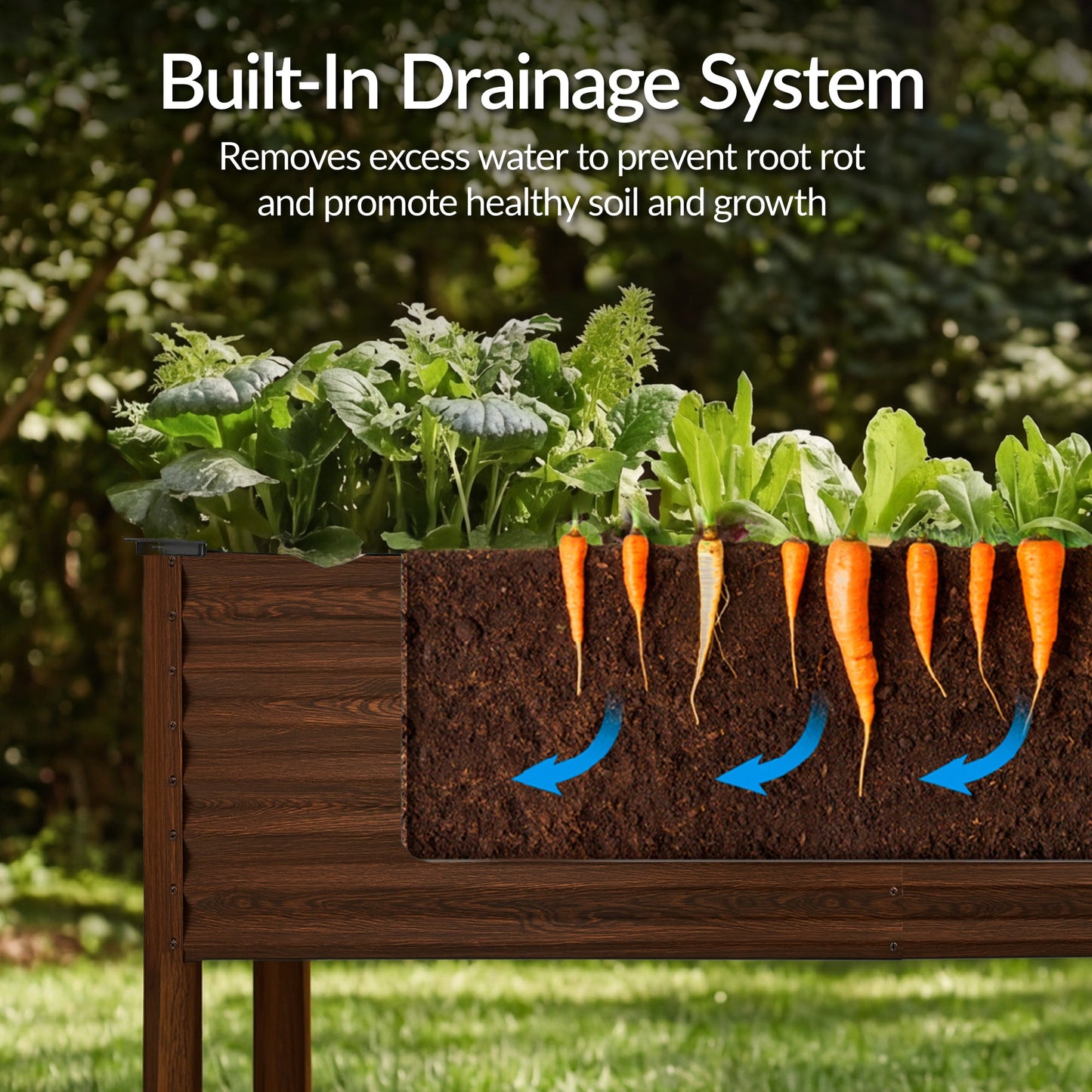 Elevated Galvanized Metal Garden Bed w/ Corner Protectors - 72x24x30in