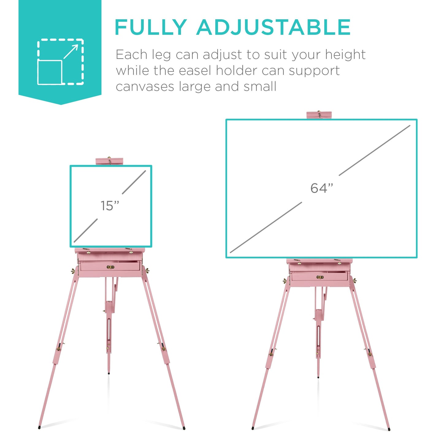 Art Easel for Painting, Portable Adjustable Tripod with 32-Piece Art Set