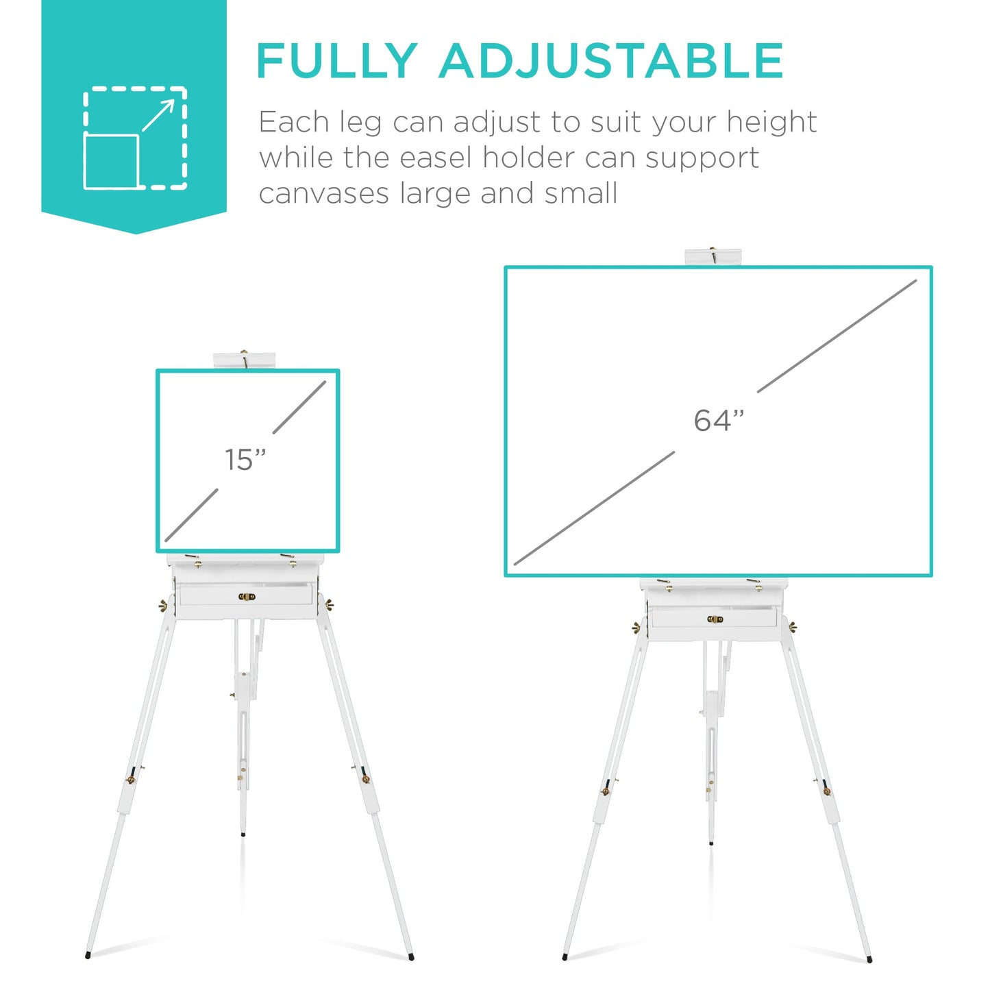 Art Easel for Painting, Portable Adjustable Tripod with 32-Piece Art Set