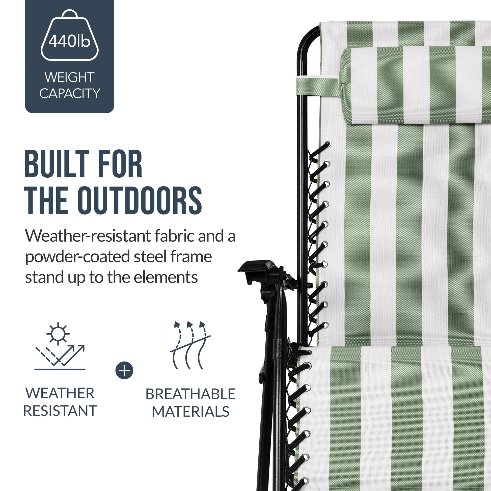 Set of 2 Extra Wide Adjustable Zero Gravity Patio Chair Recliners